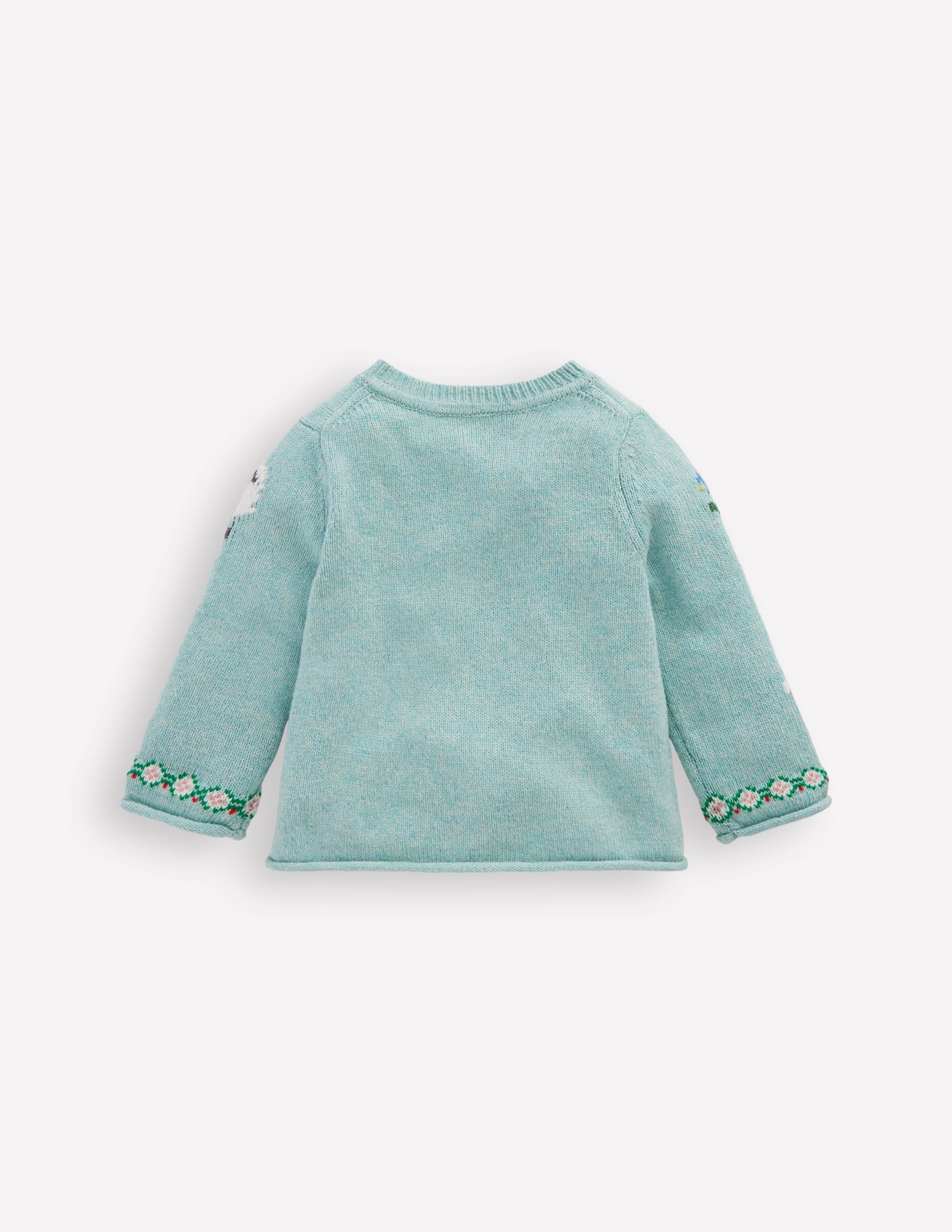 Strickjacke mit lustigem Motiv-Georgisches Blau Bauernhoftiere - Image 2