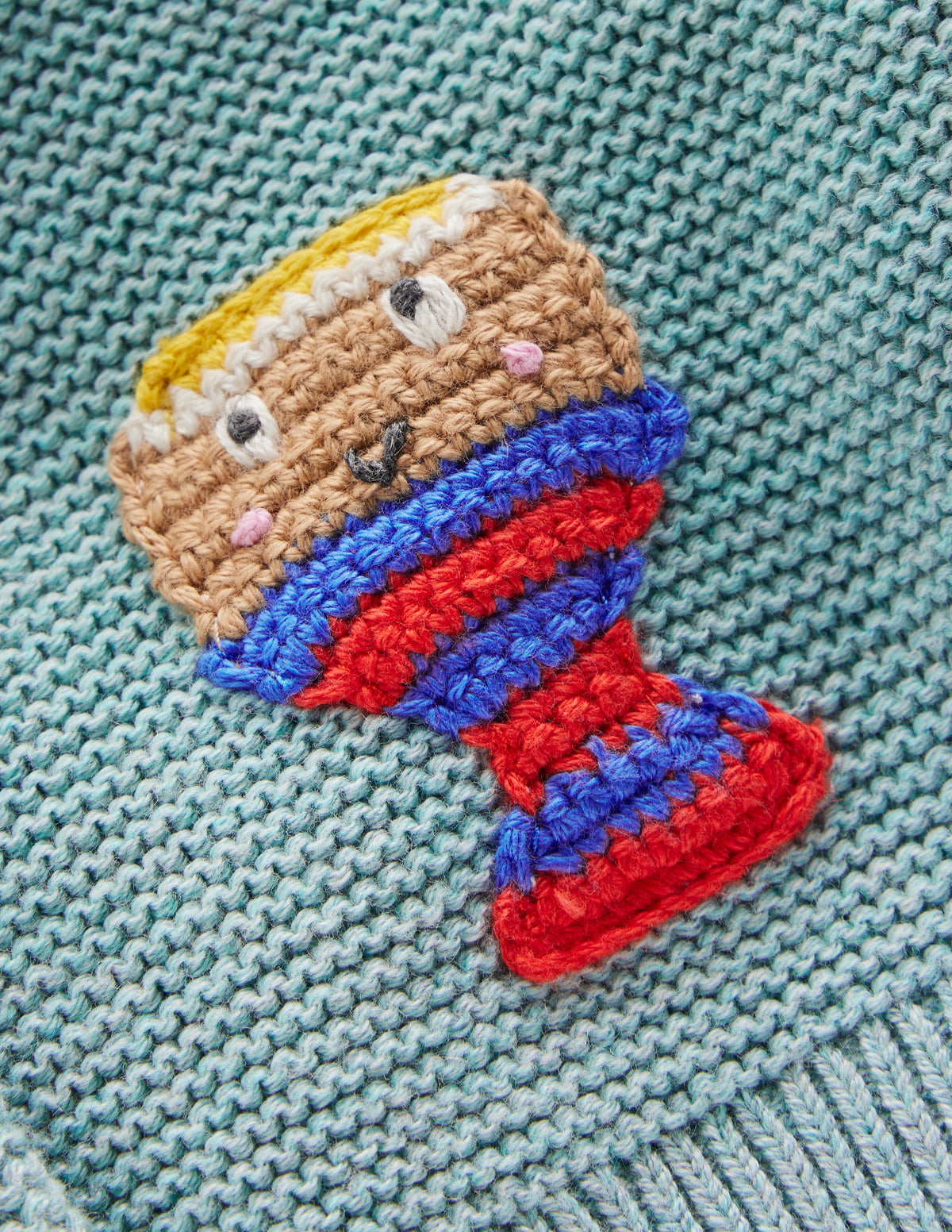 Baumwoll-Strickjacke mit Logo-Aquifer-Blau Lustige Eier - Image 3