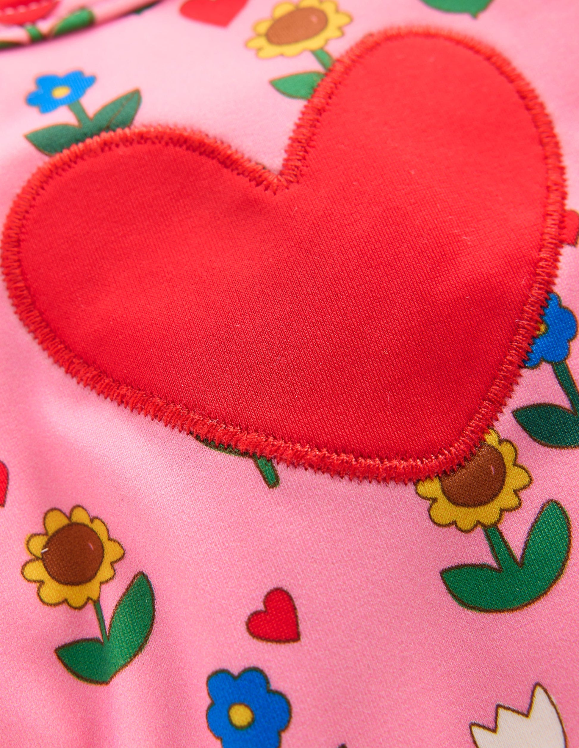 Ensemble avec haut de plage à logo-Motif Flower Garden rose-3