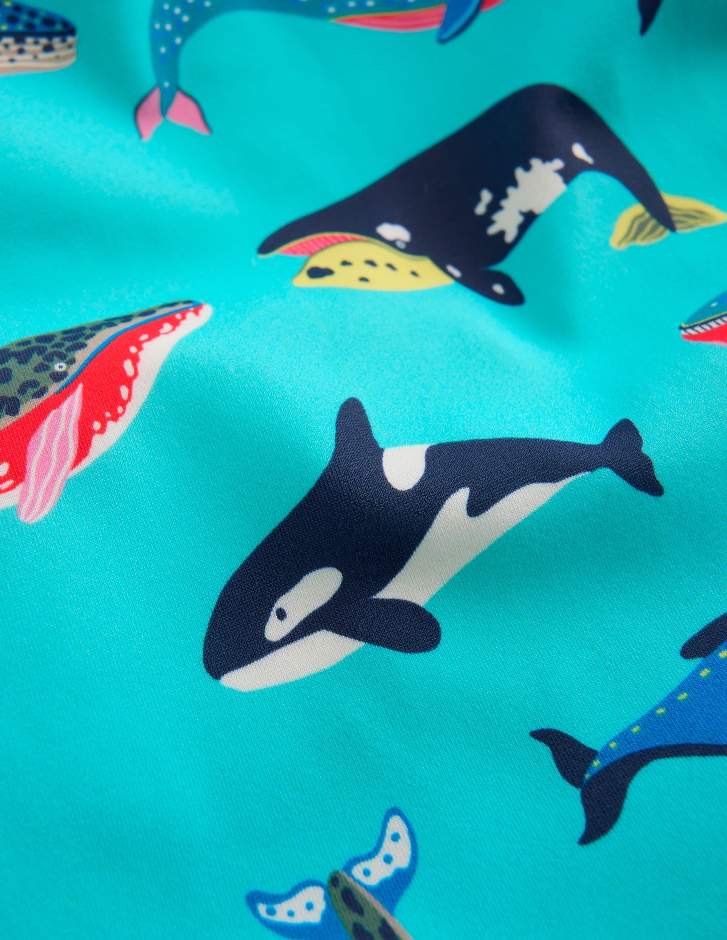 Badeshirt-Set-Blau Wale