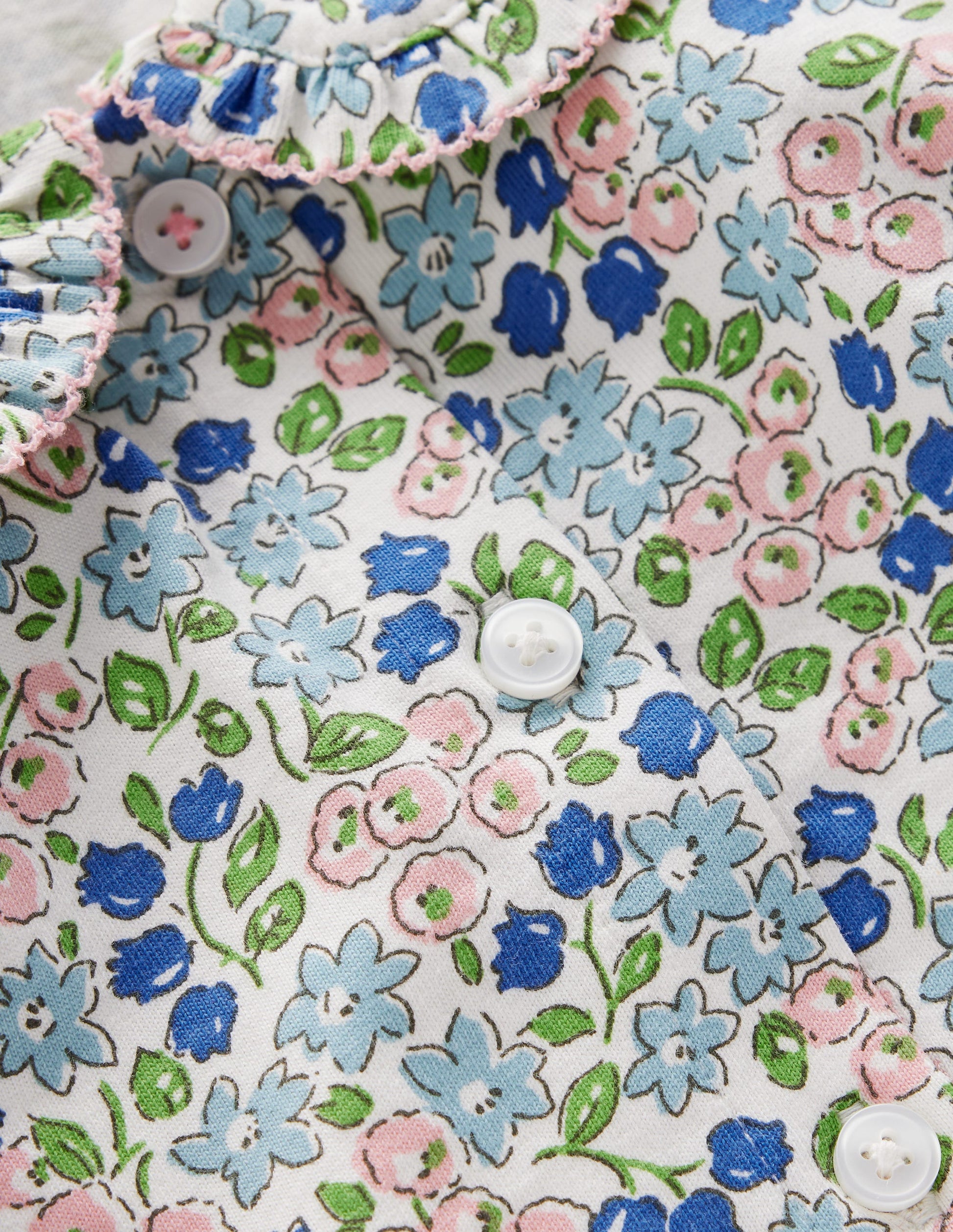 Jersey-Spielset mit Kragen-Glockenblumenblau, Blumenbeet-3