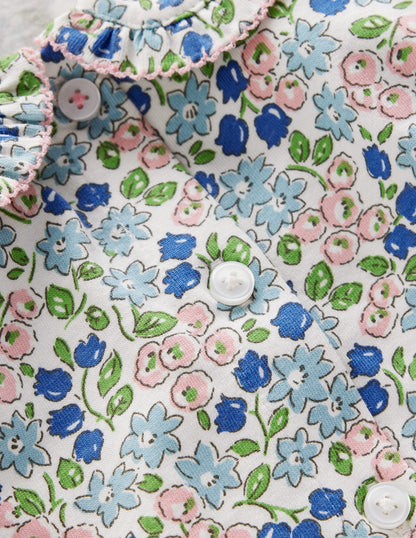 Jersey-Spielset mit Kragen-Glockenblumenblau, Blumenbeet-3