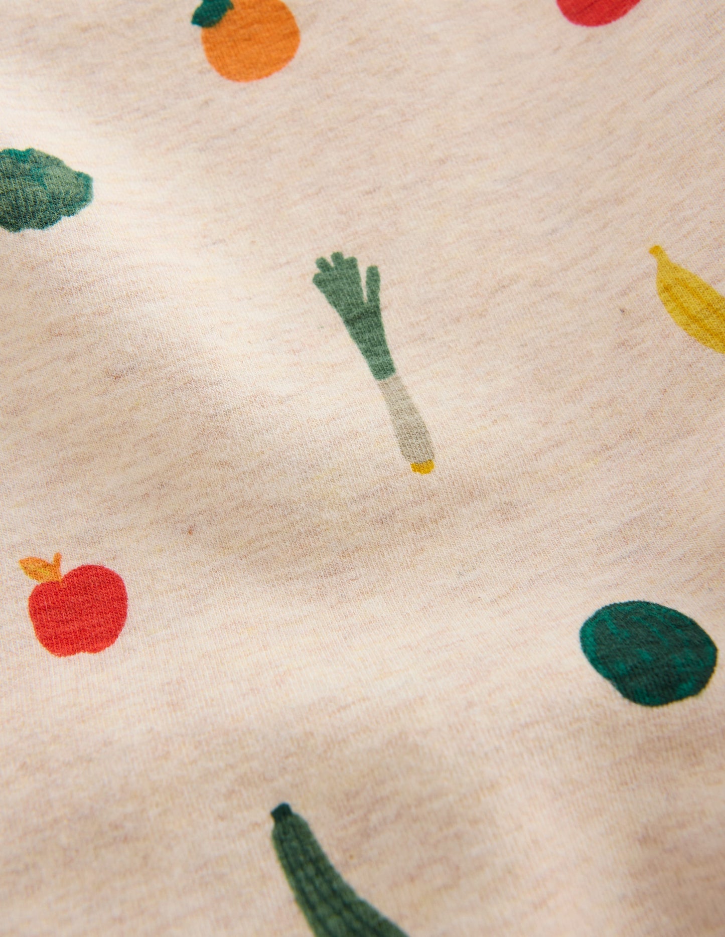 Gestreiftes Sweatshirt-Spielset-Haferbeige/Grün Streifen Gemüse