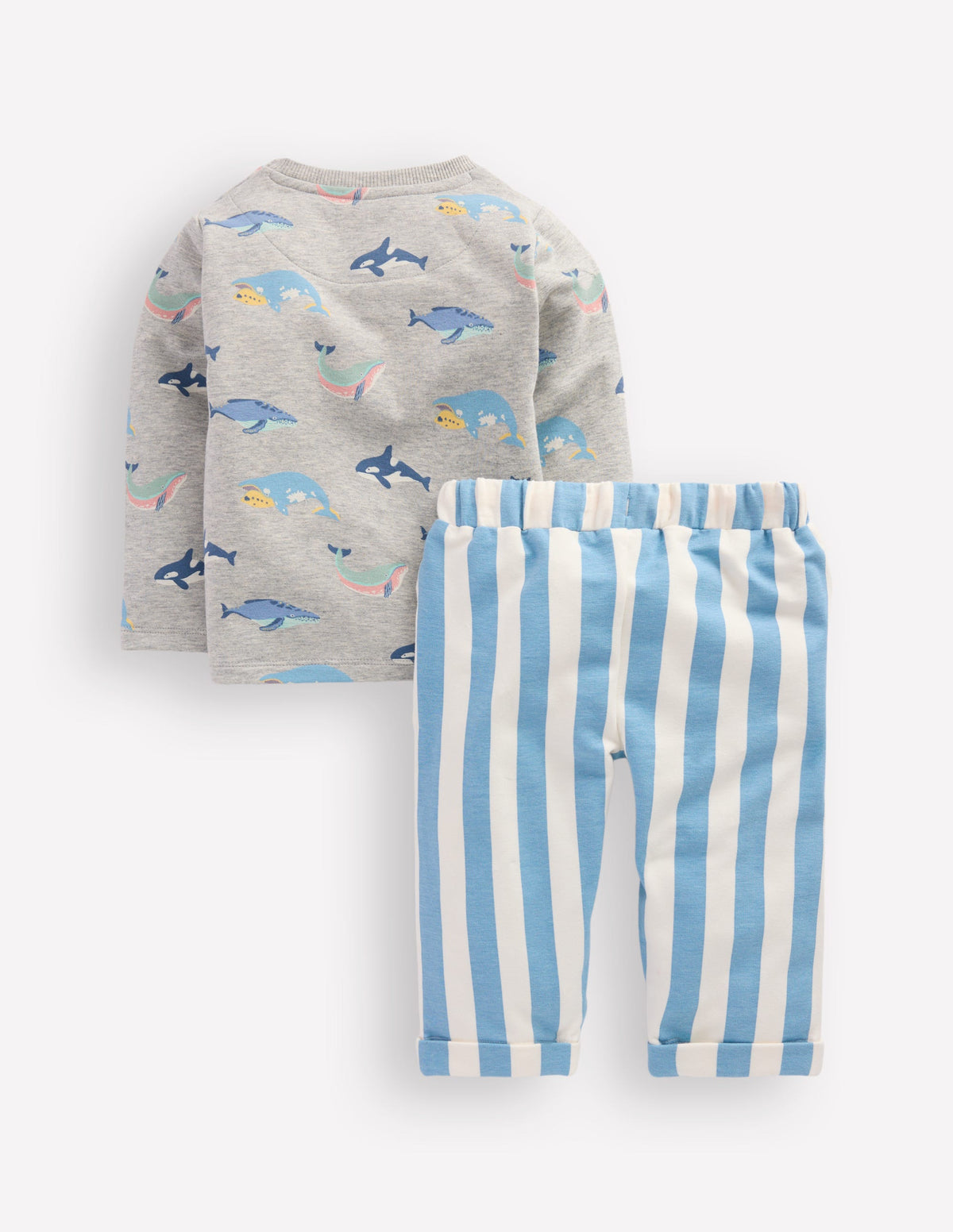 Ensemble rayé avec sweat-Baleines rayé bleu - Image 2