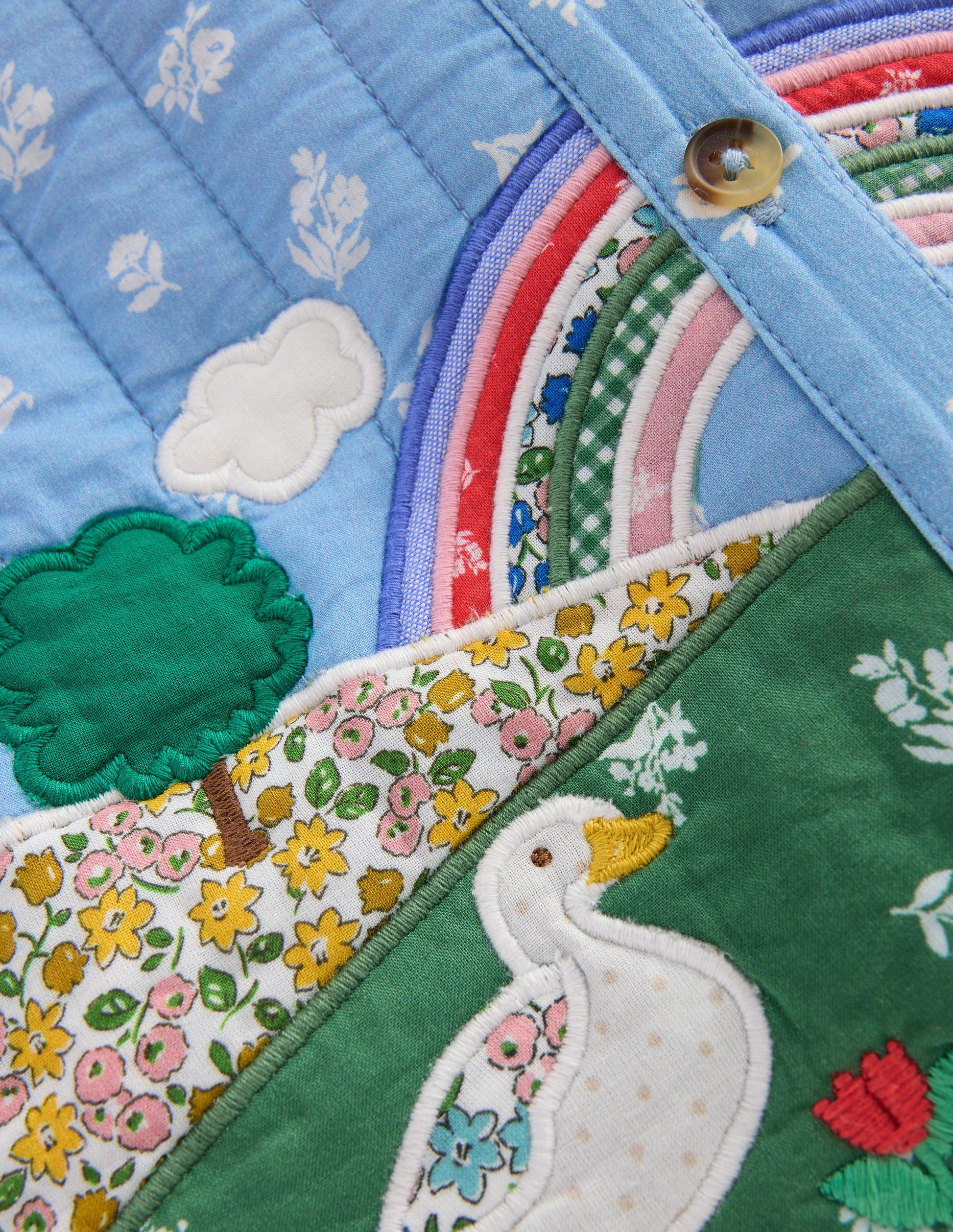 Steppjacke mit Applikation-Bunt, Patchwork-Blumenmuster-3