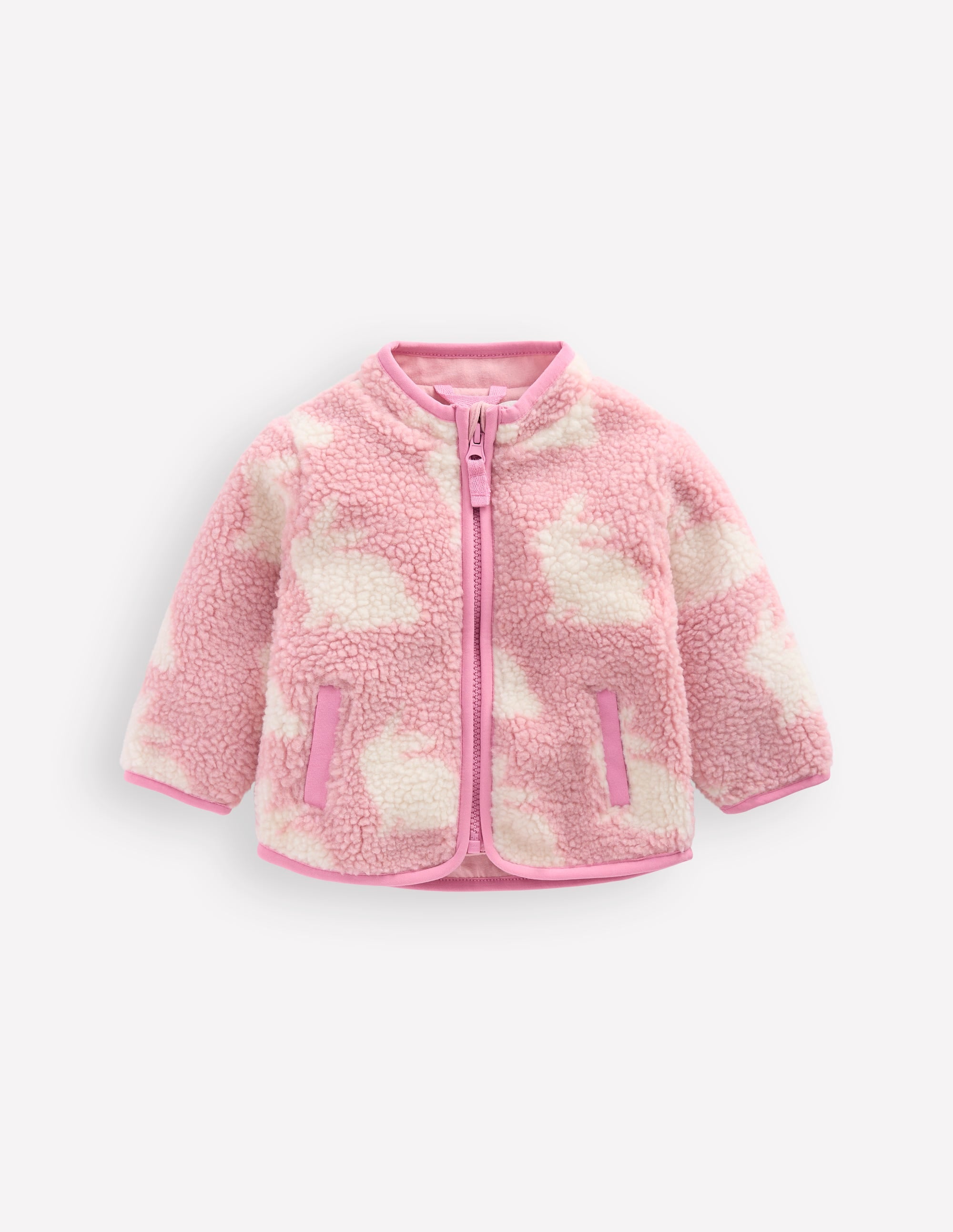 Kuschelige Teddyfell-Jacke-Rosa Kaninchen - Image 1