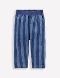 Denim Pull-on Trousers-Denim Stripe