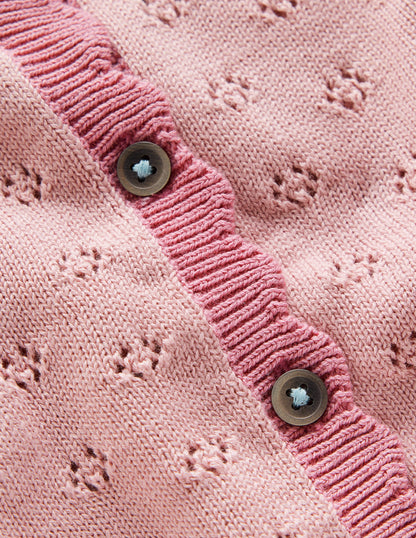 Strickjacke mit Muschelsaum-Vintage-Rosa-3