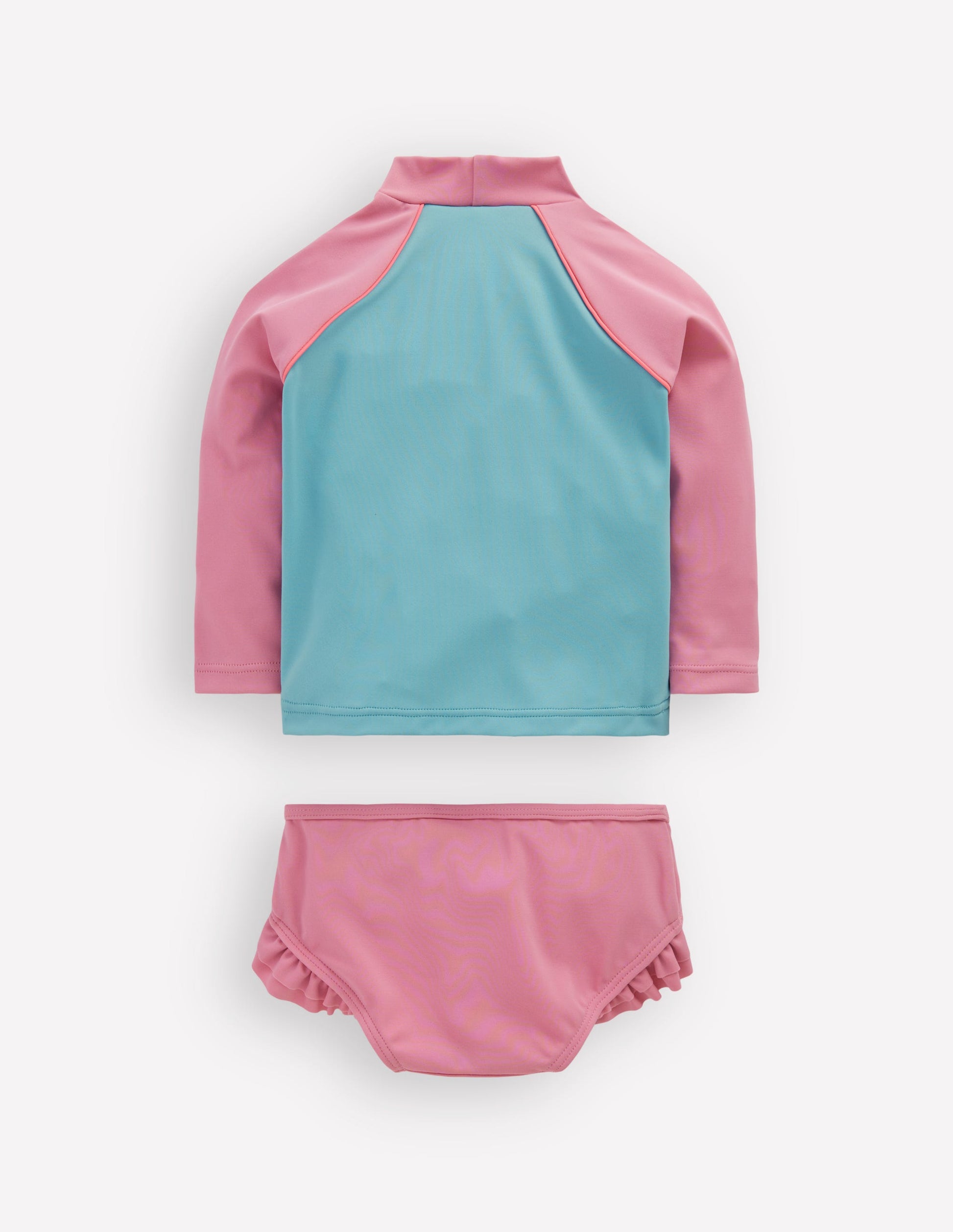 Ensemble avec haut de plage à logo-Soleil patchwork rose-2