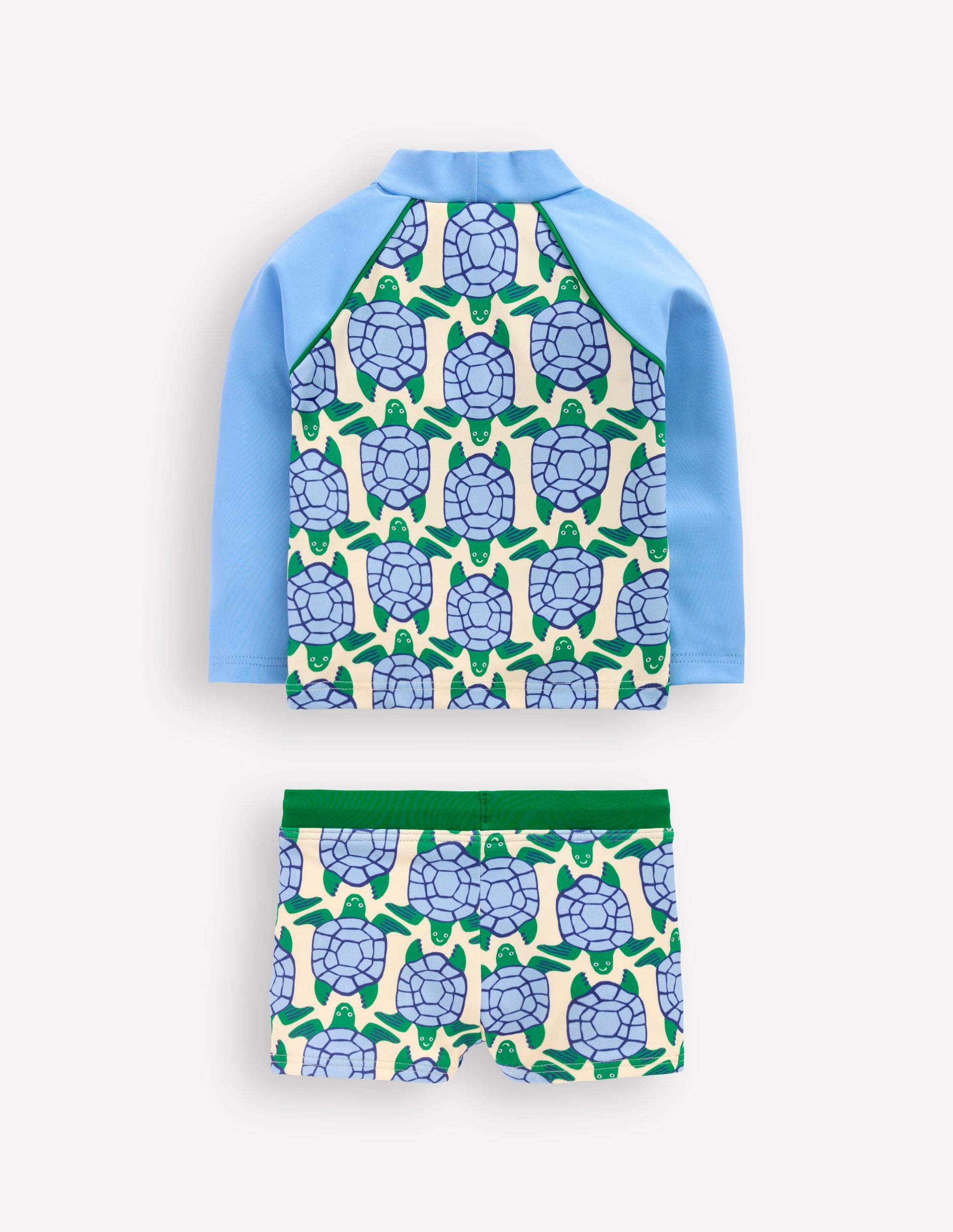 Rash Vest Set-Blue Geo Turtles-2