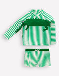 Ensemble avec haut de plage-Croco vert