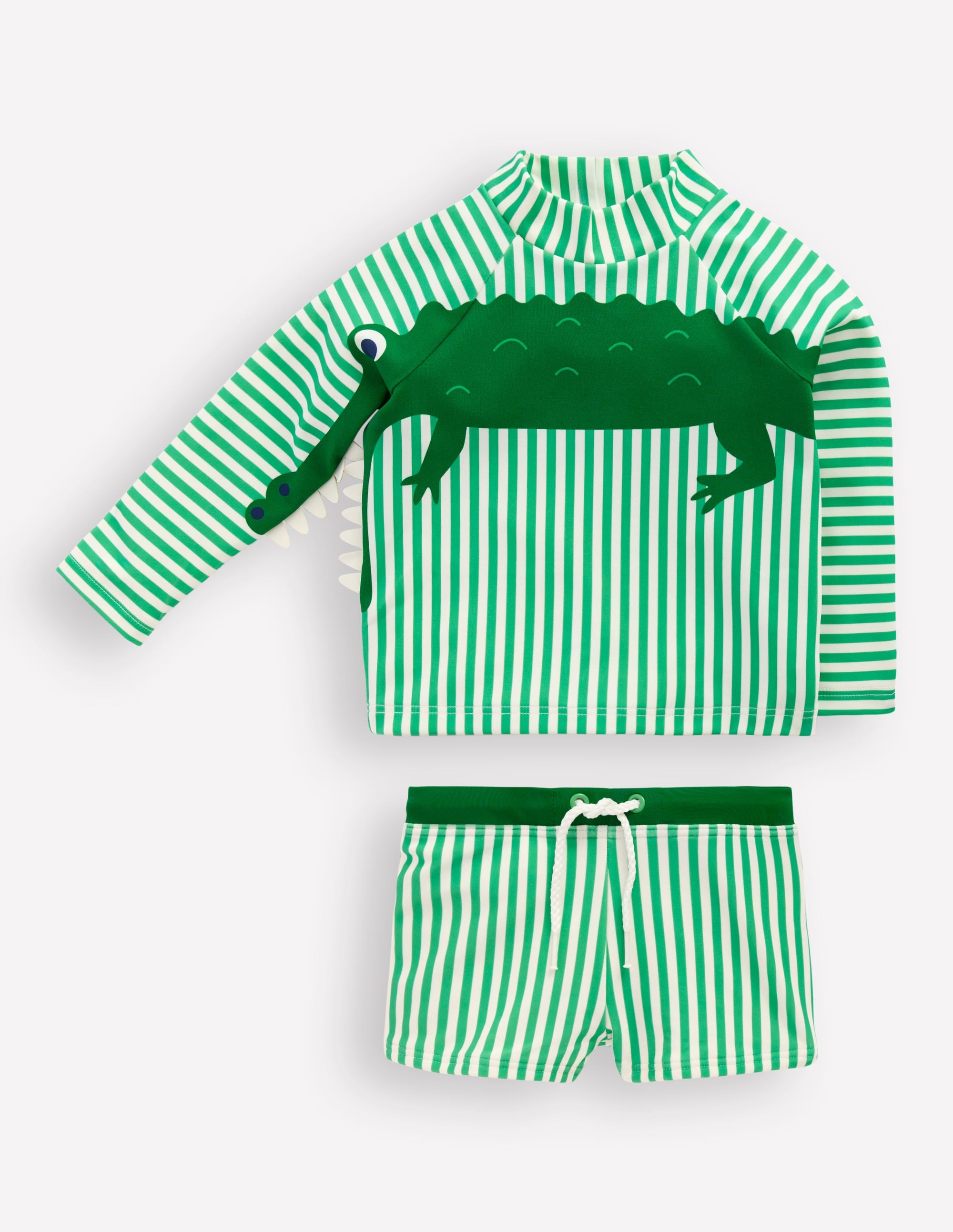 Badeshirt-Set-Grün Krokodil - Image 1