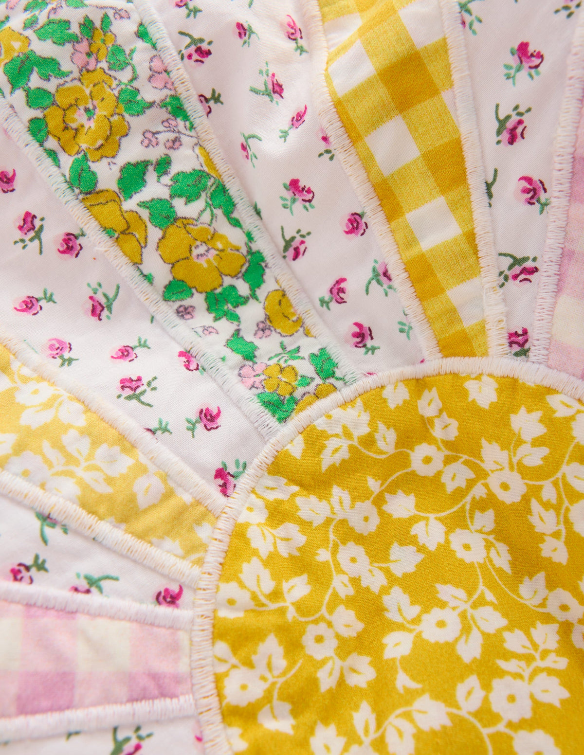 Veste matelassée à appliqués-Soleil et petites fleurs patchwork - Image 3