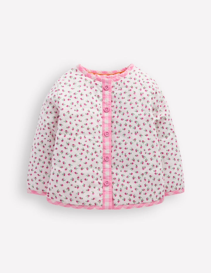 Steppjacke mit Applikation-Patchwork Blümchen Sonne