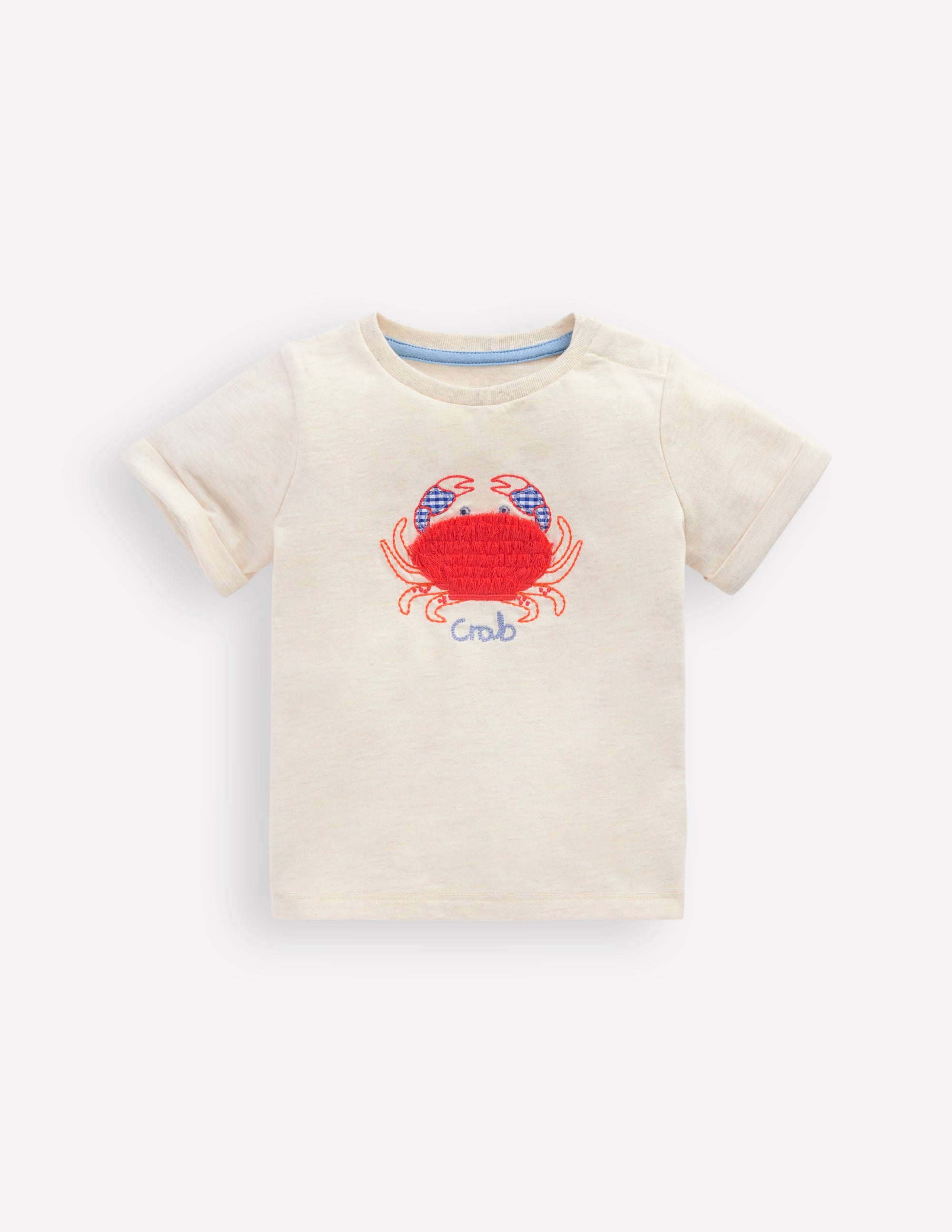 Kurzärmeliges T-Shirt mit Logo-Beige Krebs - Image 1