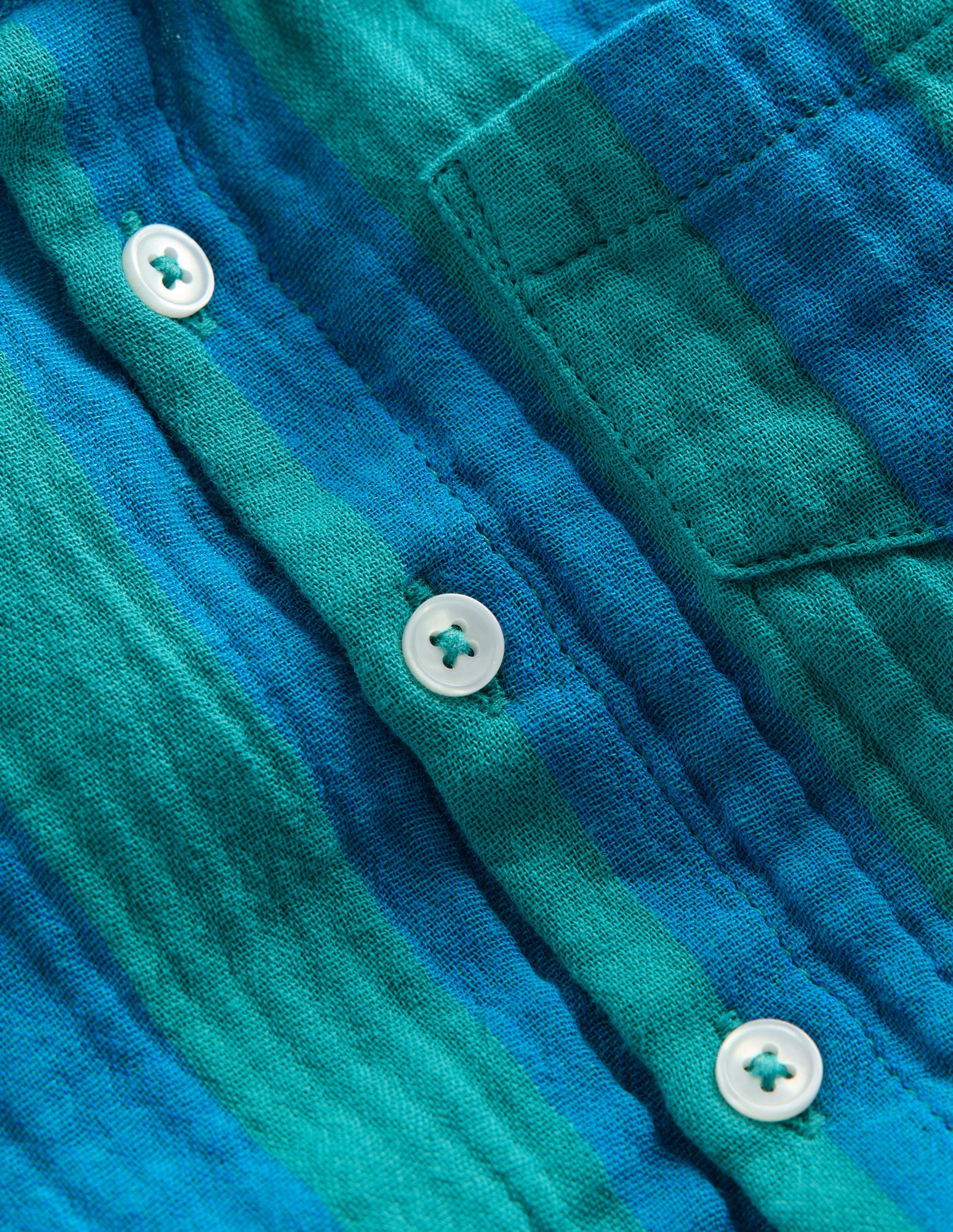 Spielset mit gewebtem Hemd-Blau und Grün Streifen-3