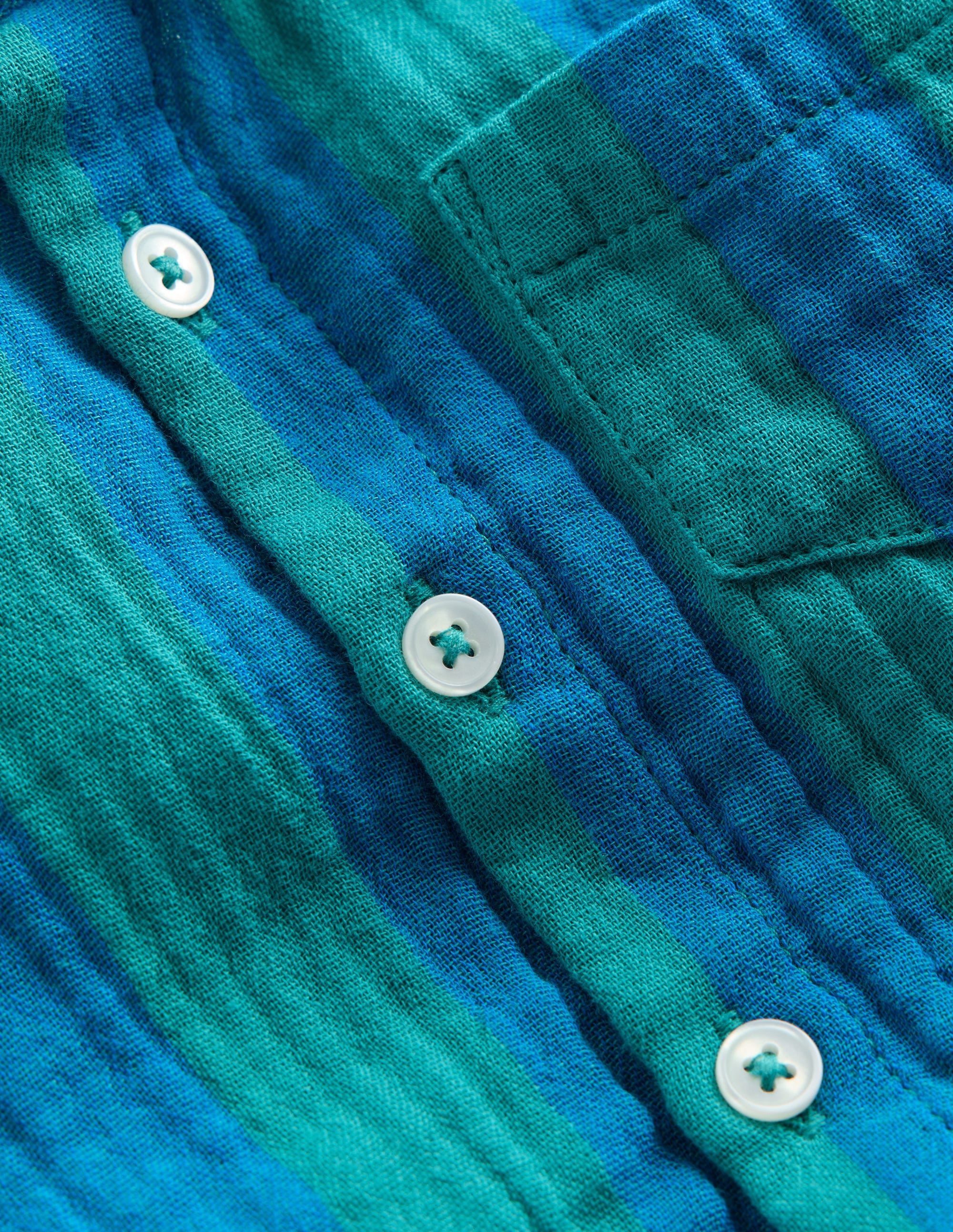 Spielset mit gewebtem Hemd-Blau und Grün Streifen - Image 3