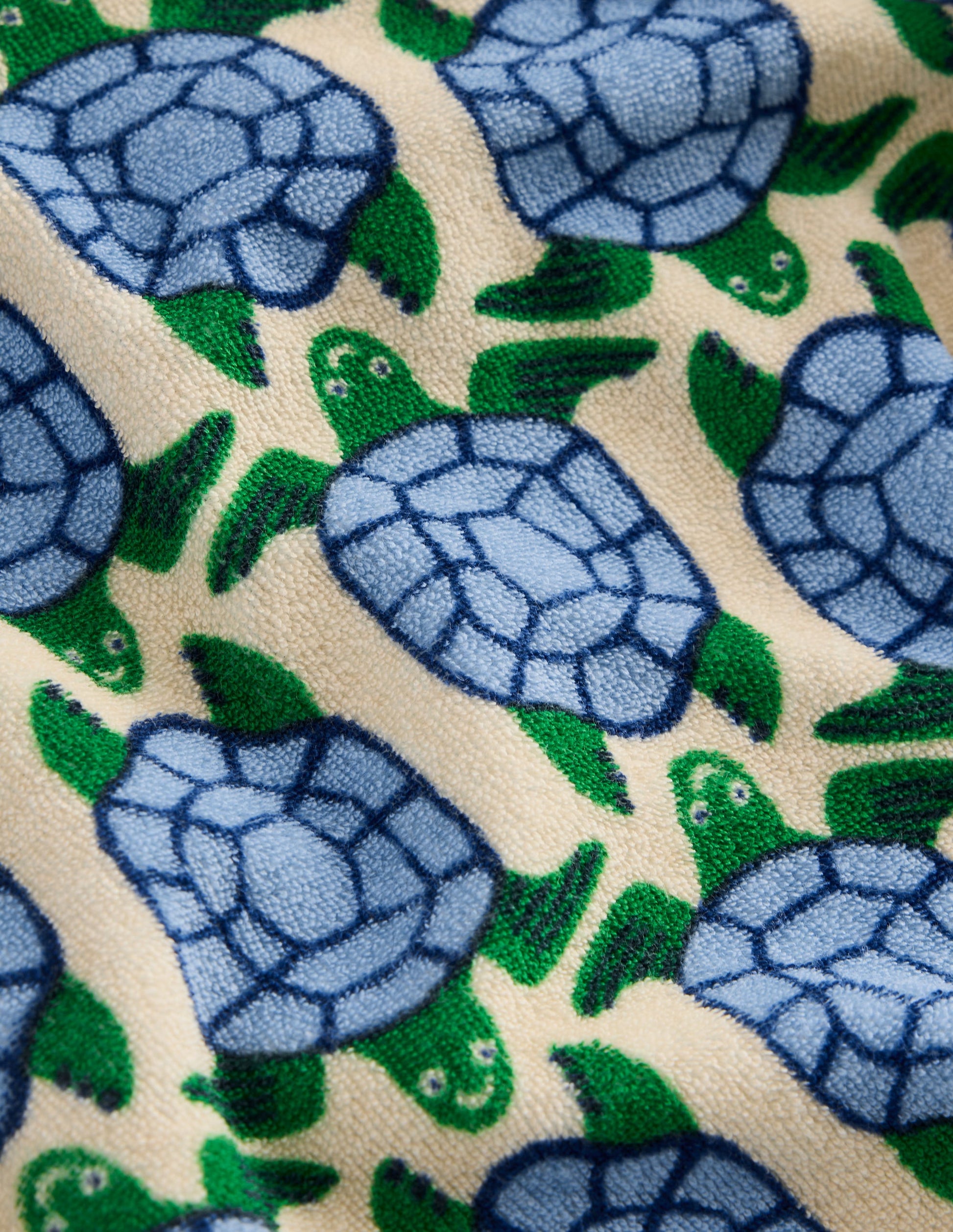 Printed Towelling Play Set-Blue Geo Turtles-3