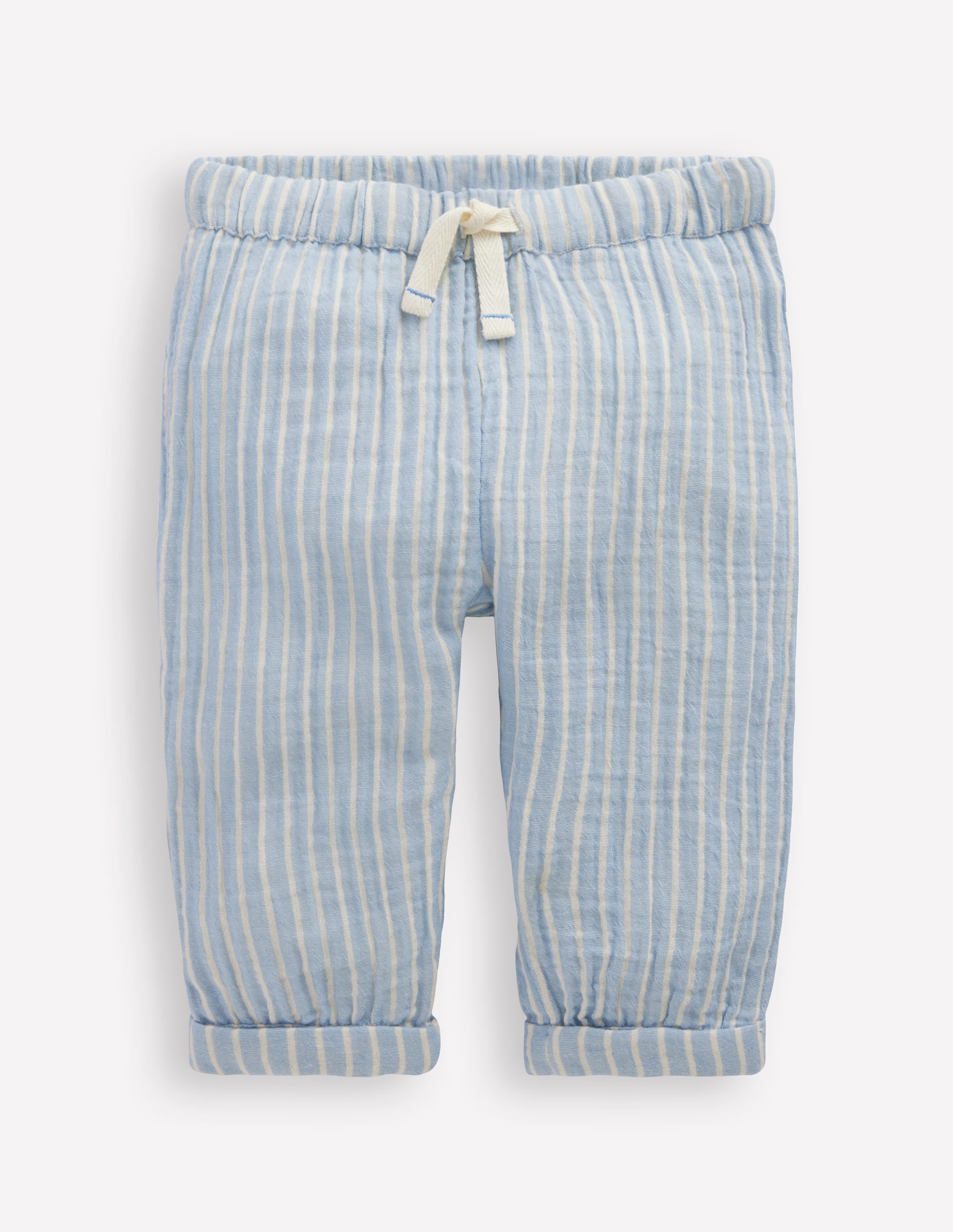 Doppeltuch-Hose-Hellblau Streifen - Image 1