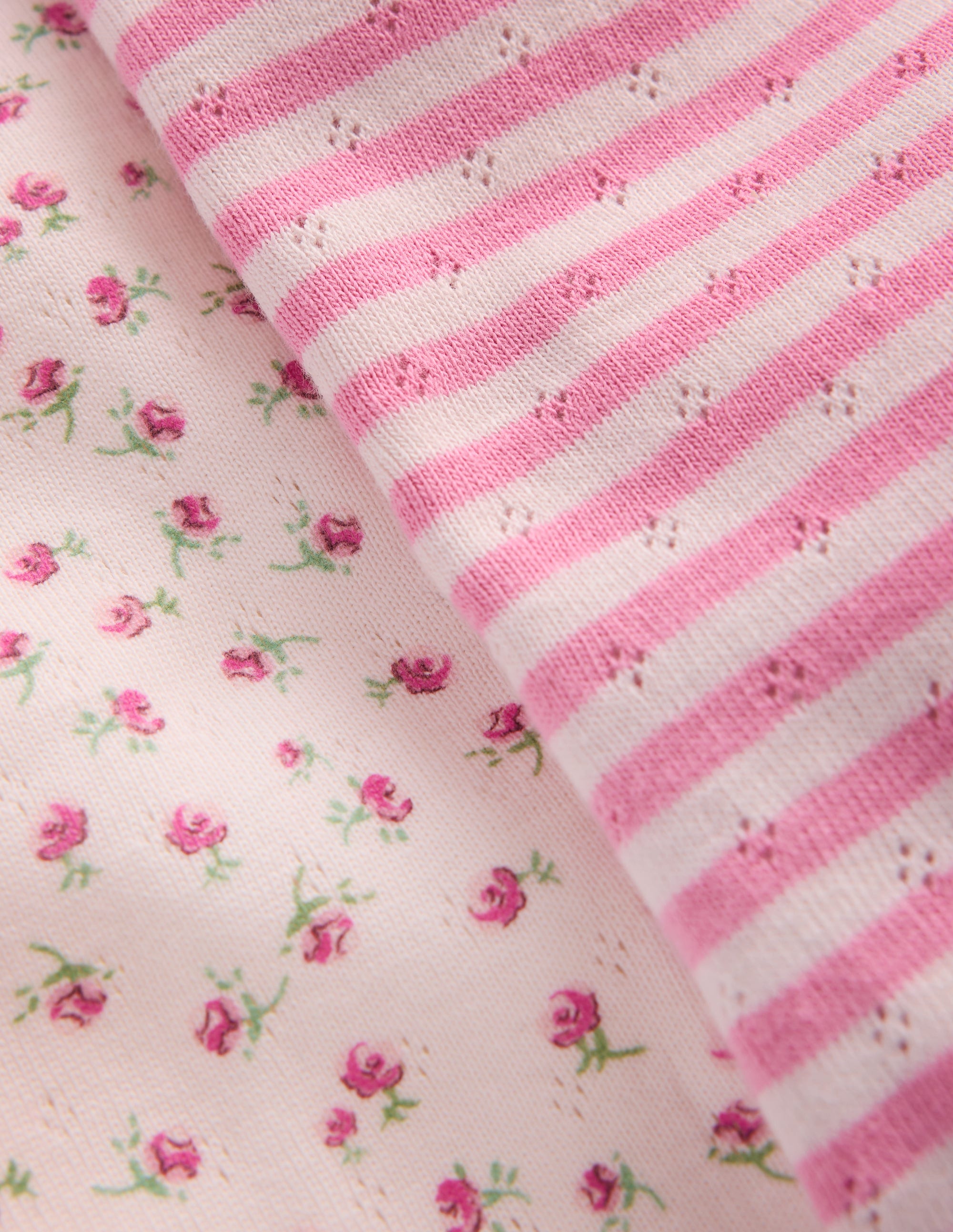 2-pack Pointelle Bodies-Pink Ditsy Rose - Image 3