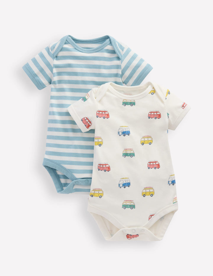 Kurzärmlige Bodys im 2er-Pack-Bunt Camper