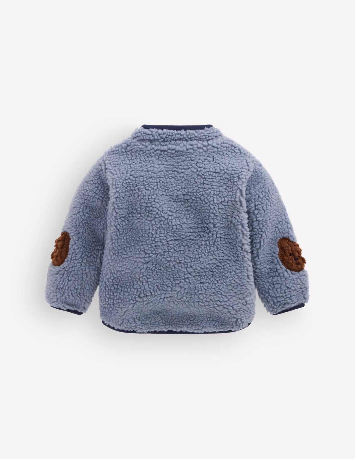 Kuschelige Teddyfell-Jacke-Blau Bären-Applikation - Image 3