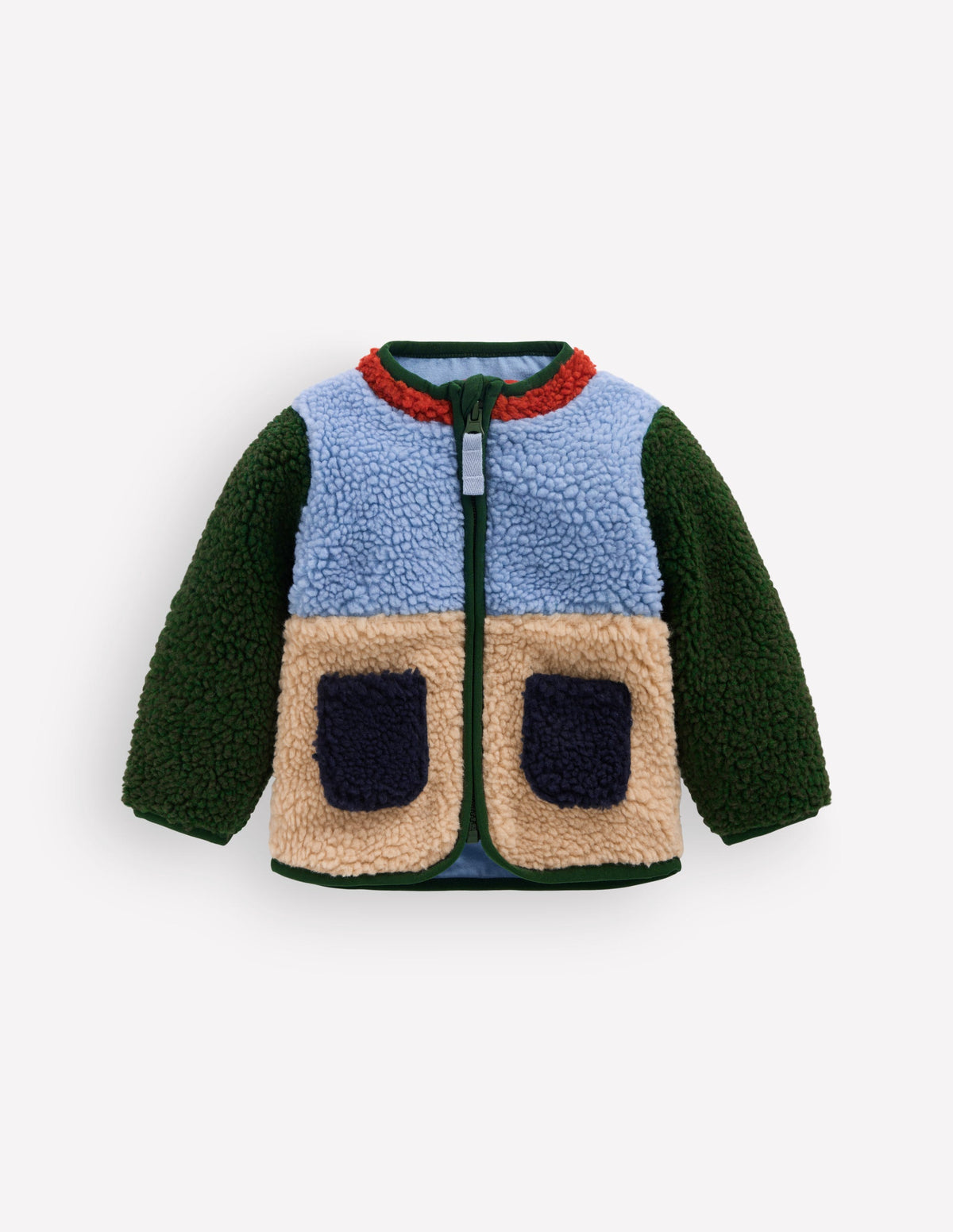 Cosy Borg Jacket-Colourblock-1