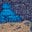 Latzhosen-Set aus Jersey-Marineblau Baby Bären