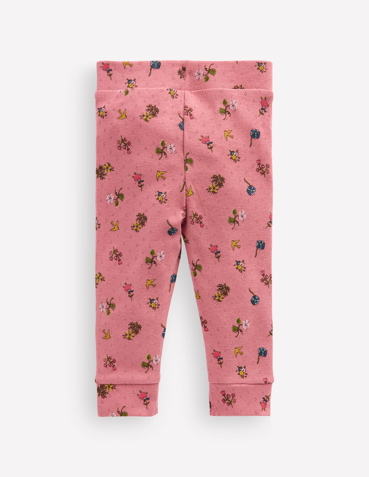 Pointelle-Leggings im 3er-Pack-Rosa Blumenmuster-3
