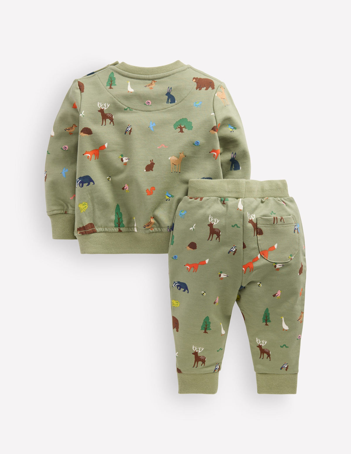 Sweatshirt-Spielset-Grün Waldtiere - Image 2