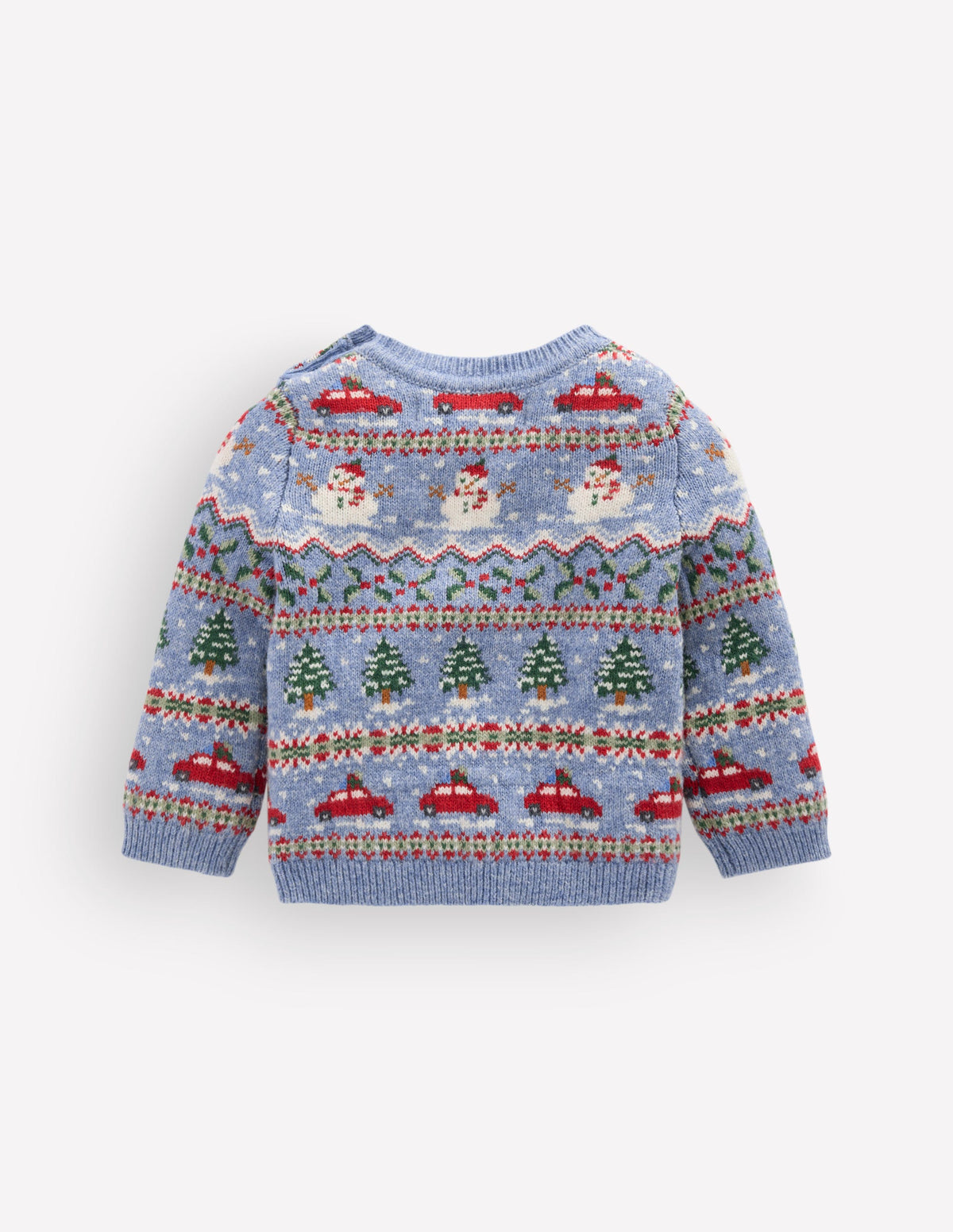 Fair-Isle-Pullover-Gletscherblau Festlich Fair-Isle-Muster-3
