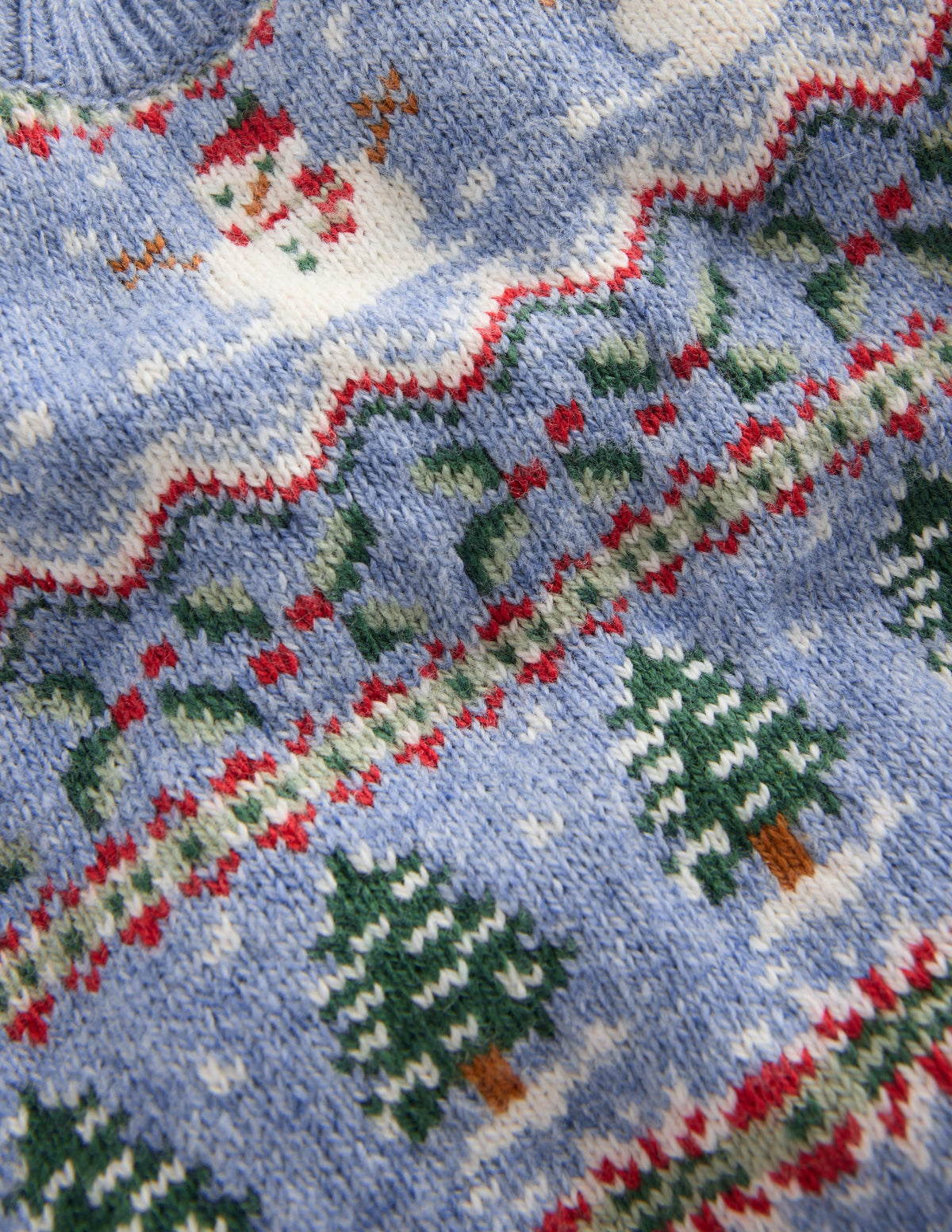 Fair-Isle-Pullover-Gletscherblau Festlich Fair-Isle-Muster-2