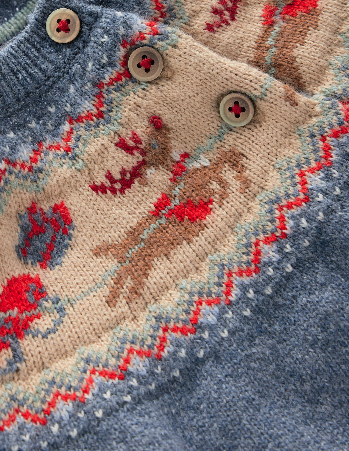 Fair-Isle-Pullover-Denim-Blau Meliert Postamt Am Nordpol - Image 2