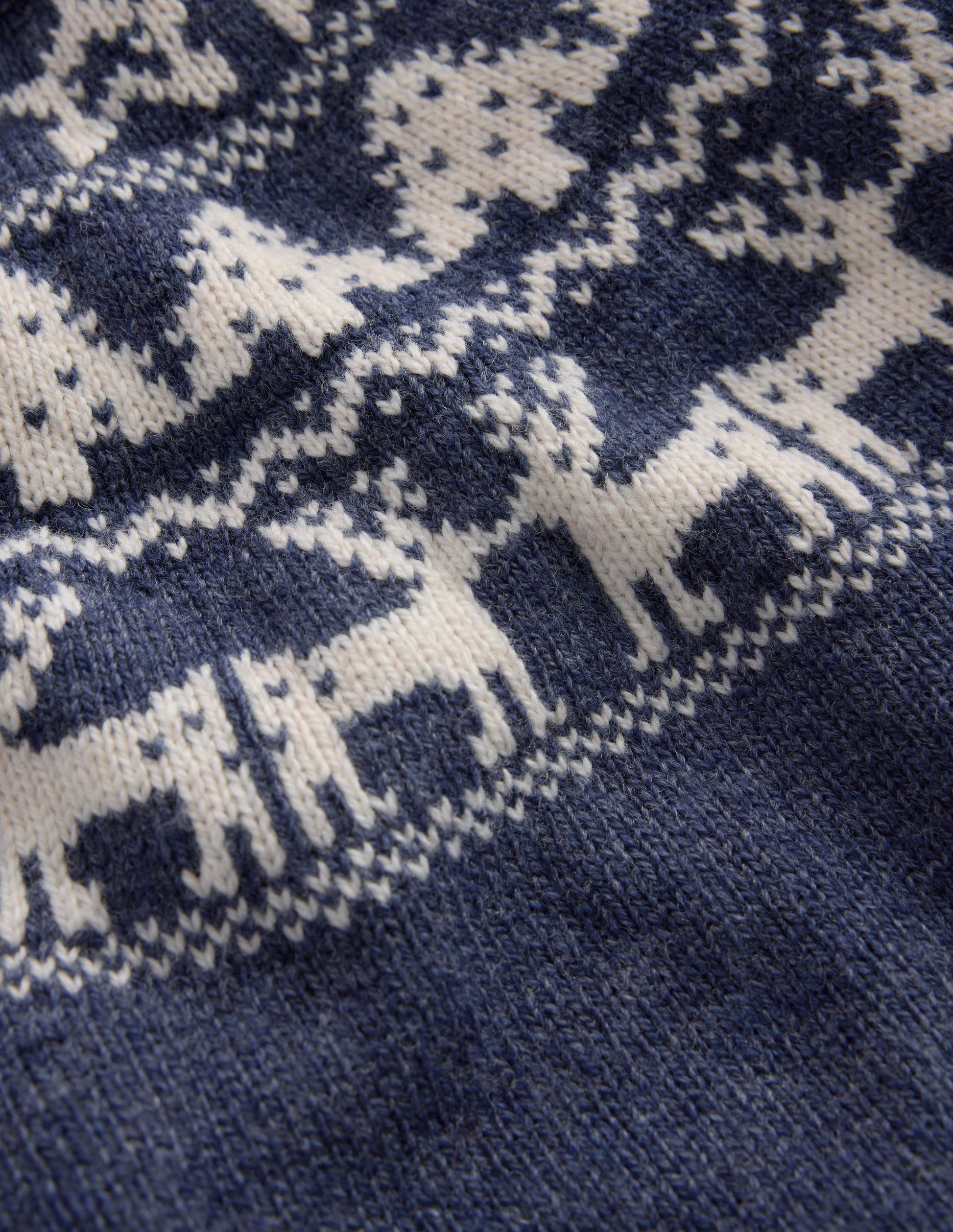 Fair-Isle-Pullover-Schuluniform-Marineblau Meliert Festlich-3