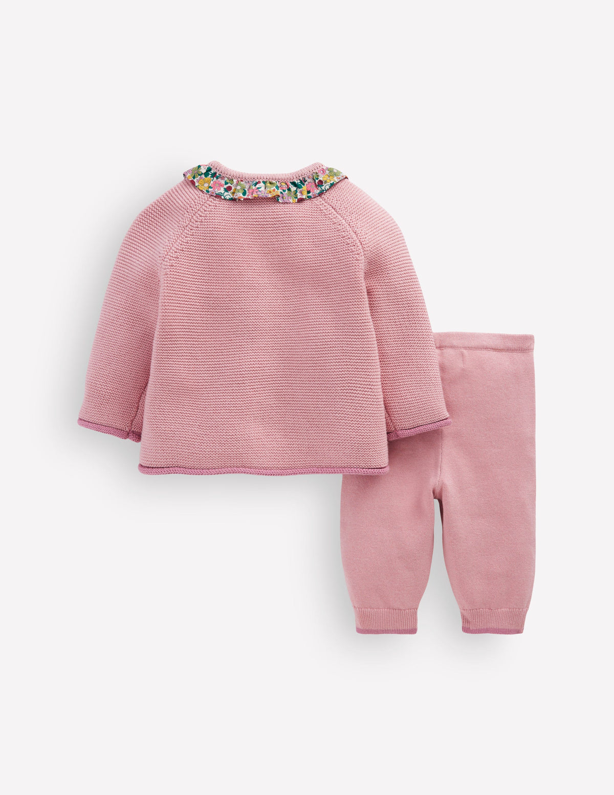 Hübsches Spielset aus Strick-Vintage-Rosa Meliert-3