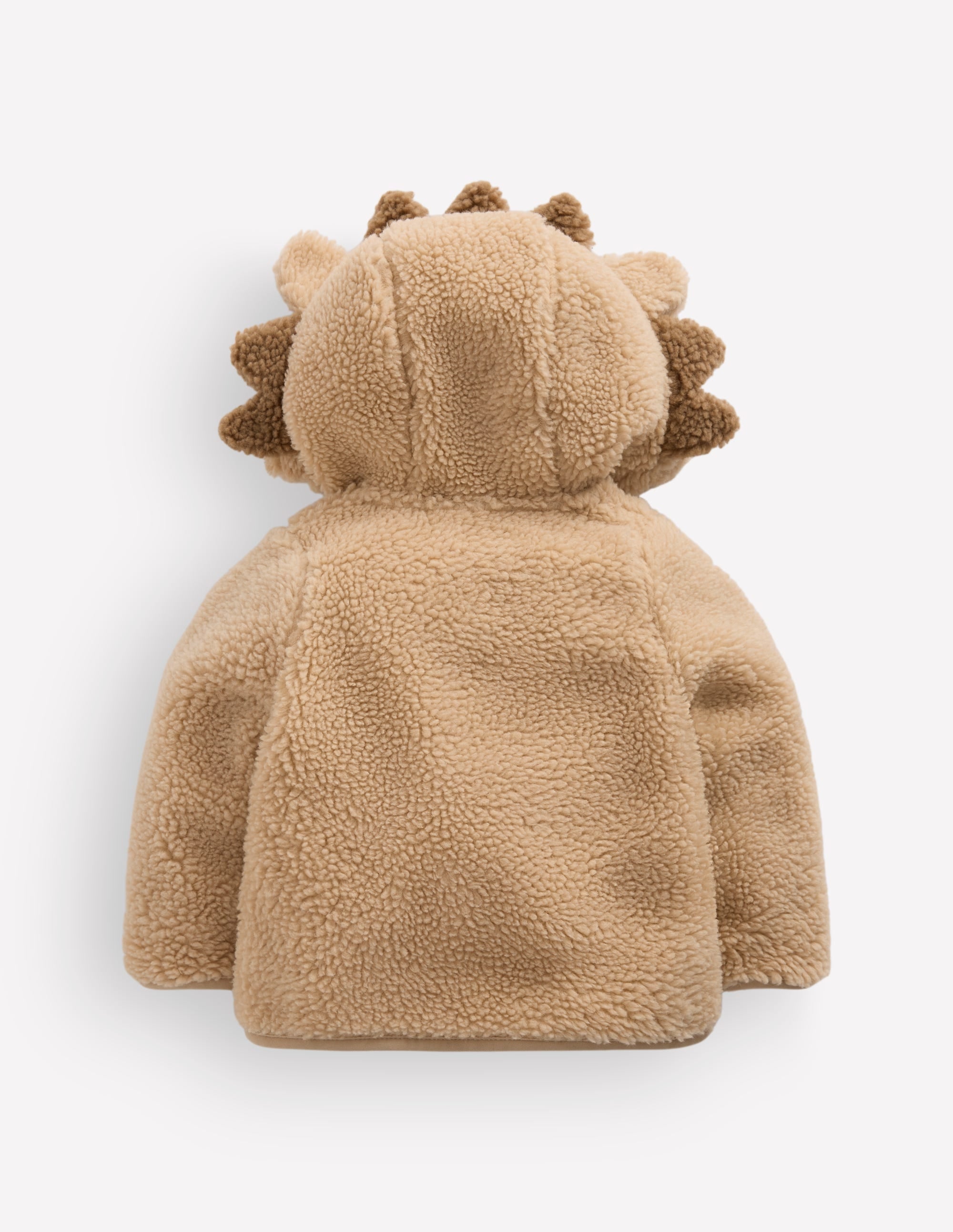 Originelle, kuschelige Teddyfell-Jacke-Braun Igel - Image 3
