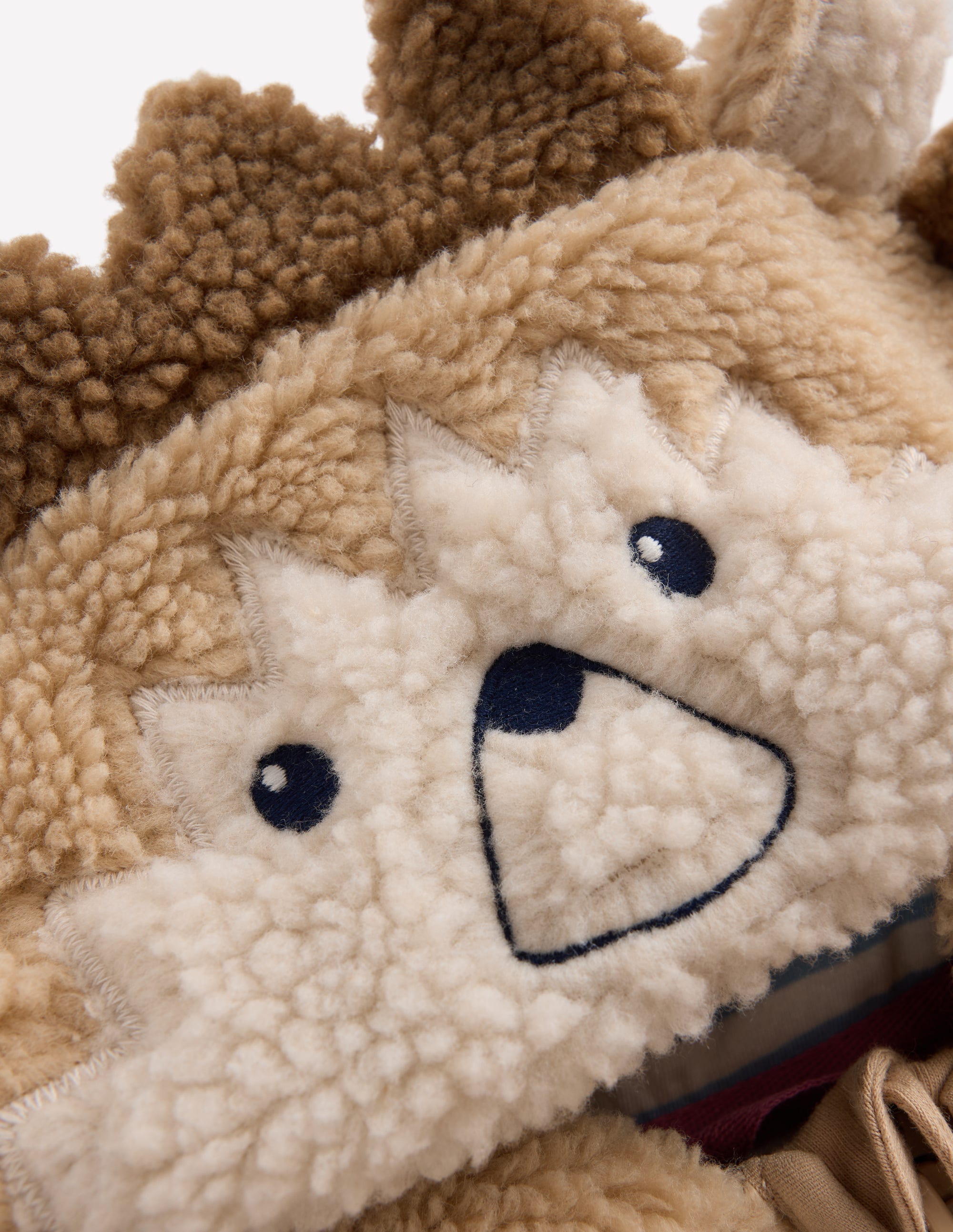 Originelle, kuschelige Teddyfell-Jacke-Braun Igel - Image 4