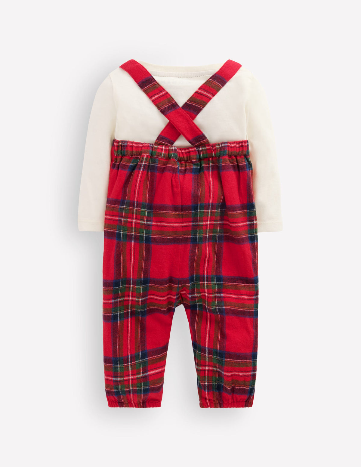 Strampler-Set mit Taschen vorn-Rot Familienkaro - Image 3