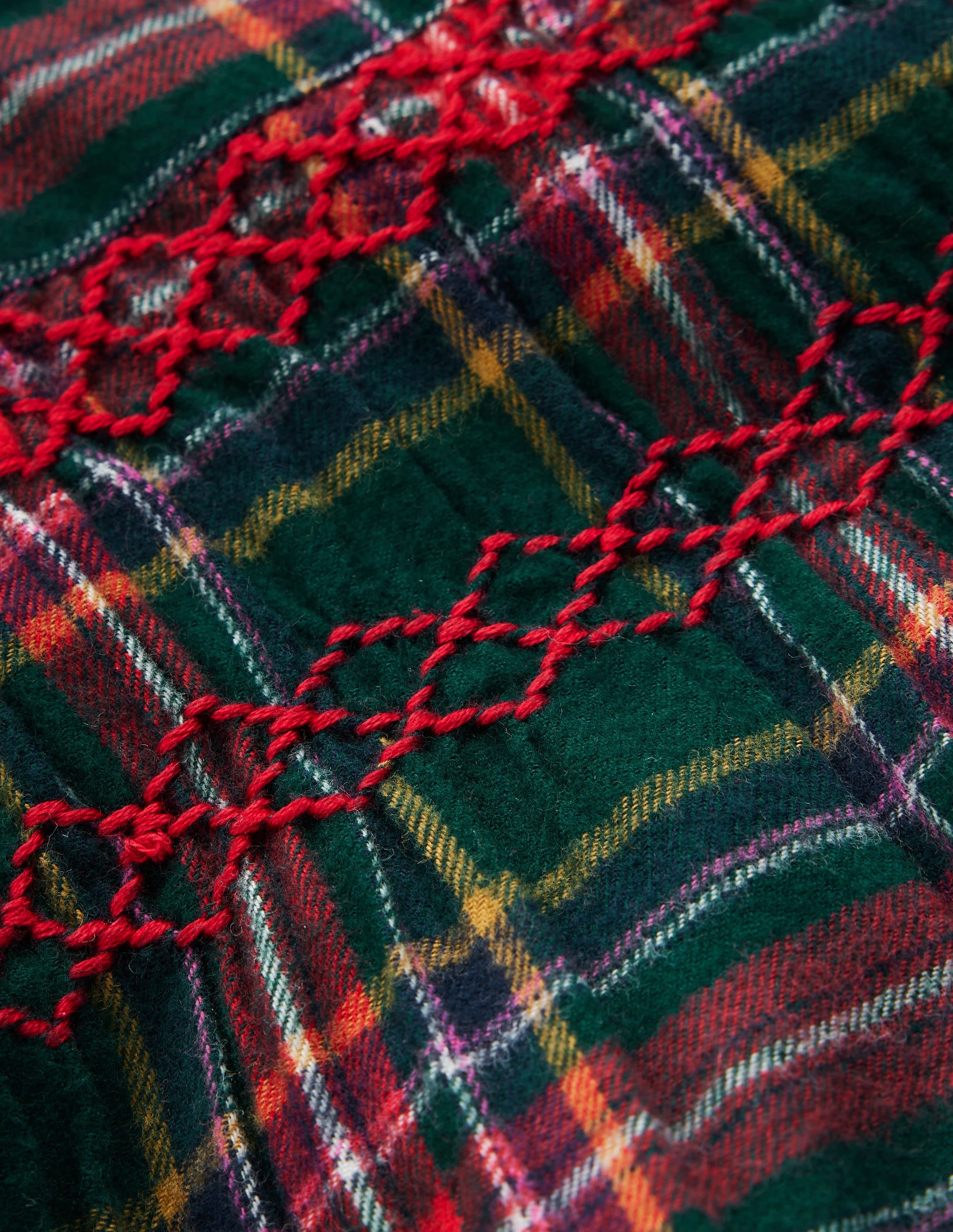 Robe de cérémonie à smocks-Carreaux traditionnels vert - Image 8
