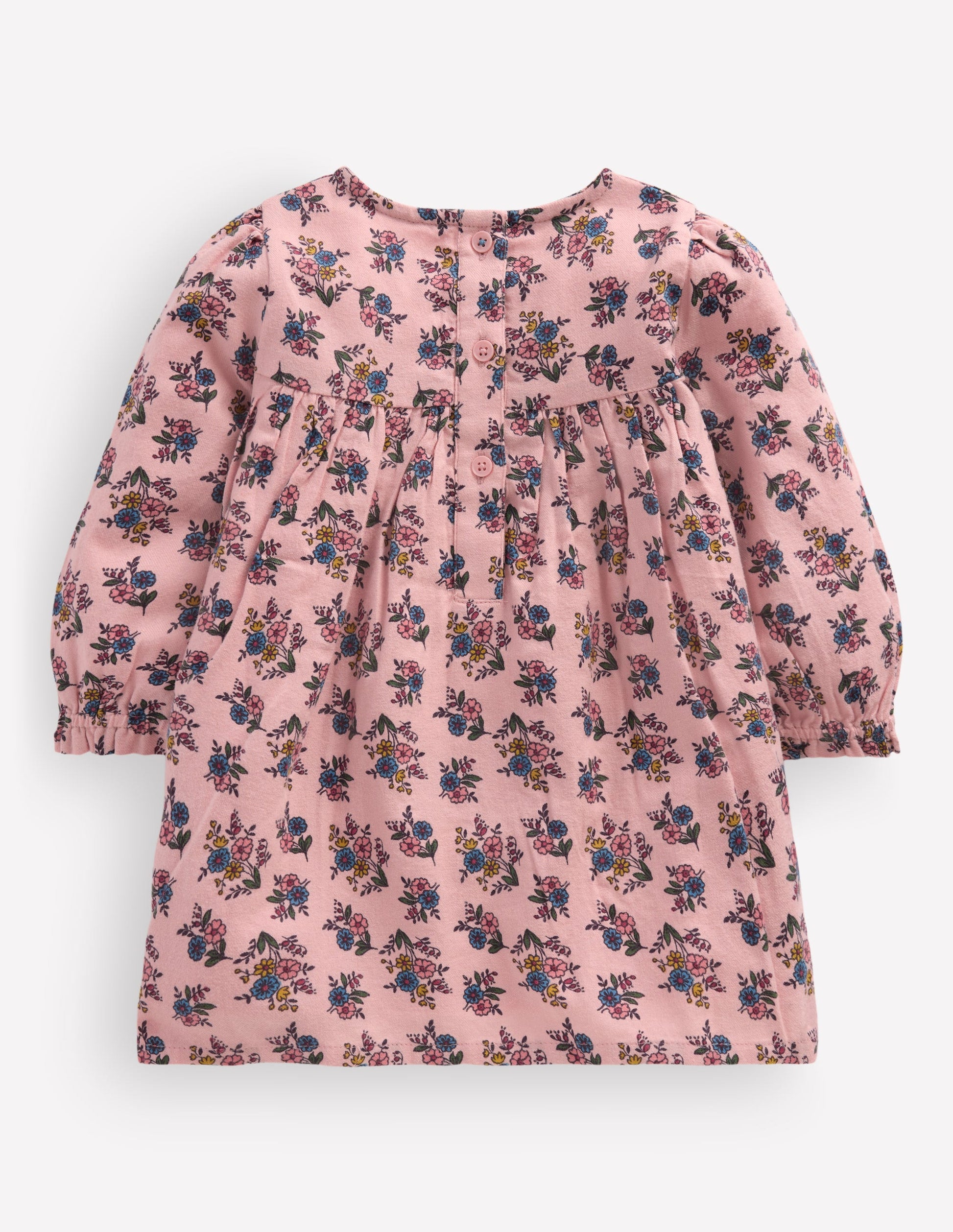 Robe de cérémonie à smocks-Motif Sprouting Garden rose-3