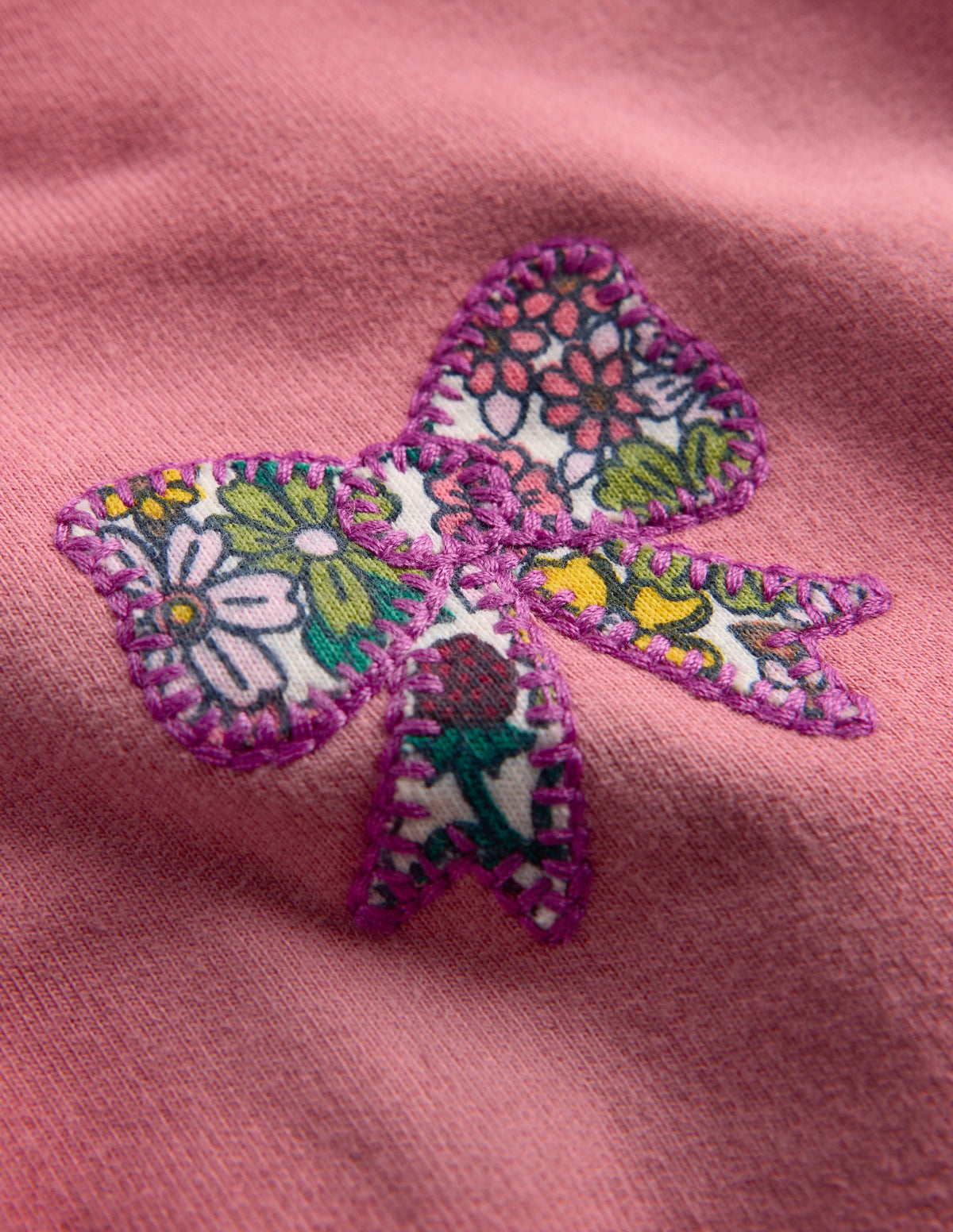 Sweatshirt-Set mit Applikation-Vintage-Rosa Schleifen-Applikation-2