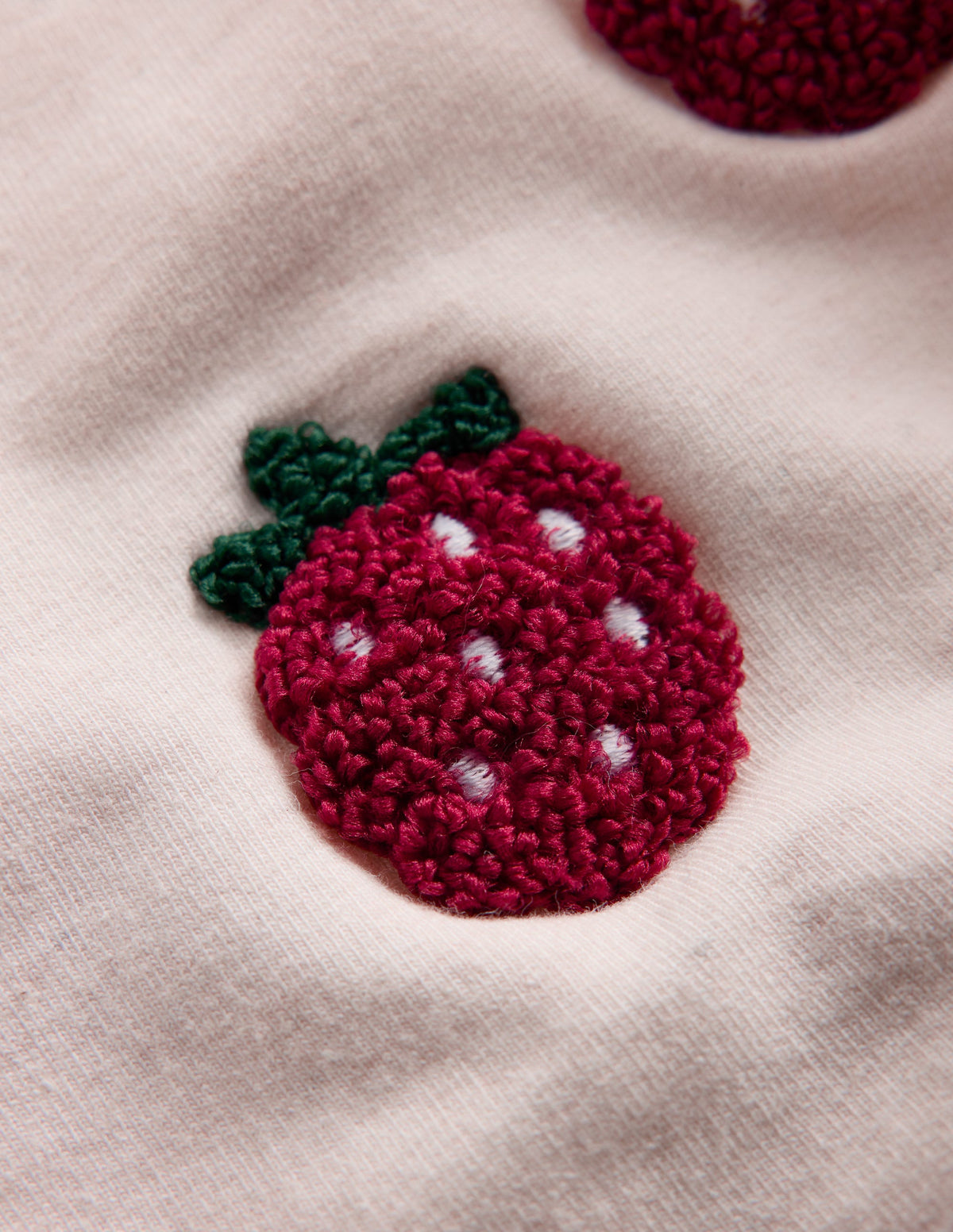 Sweatshirt-Set mit Applikation-Haferbeige Himbeeren - Image 2