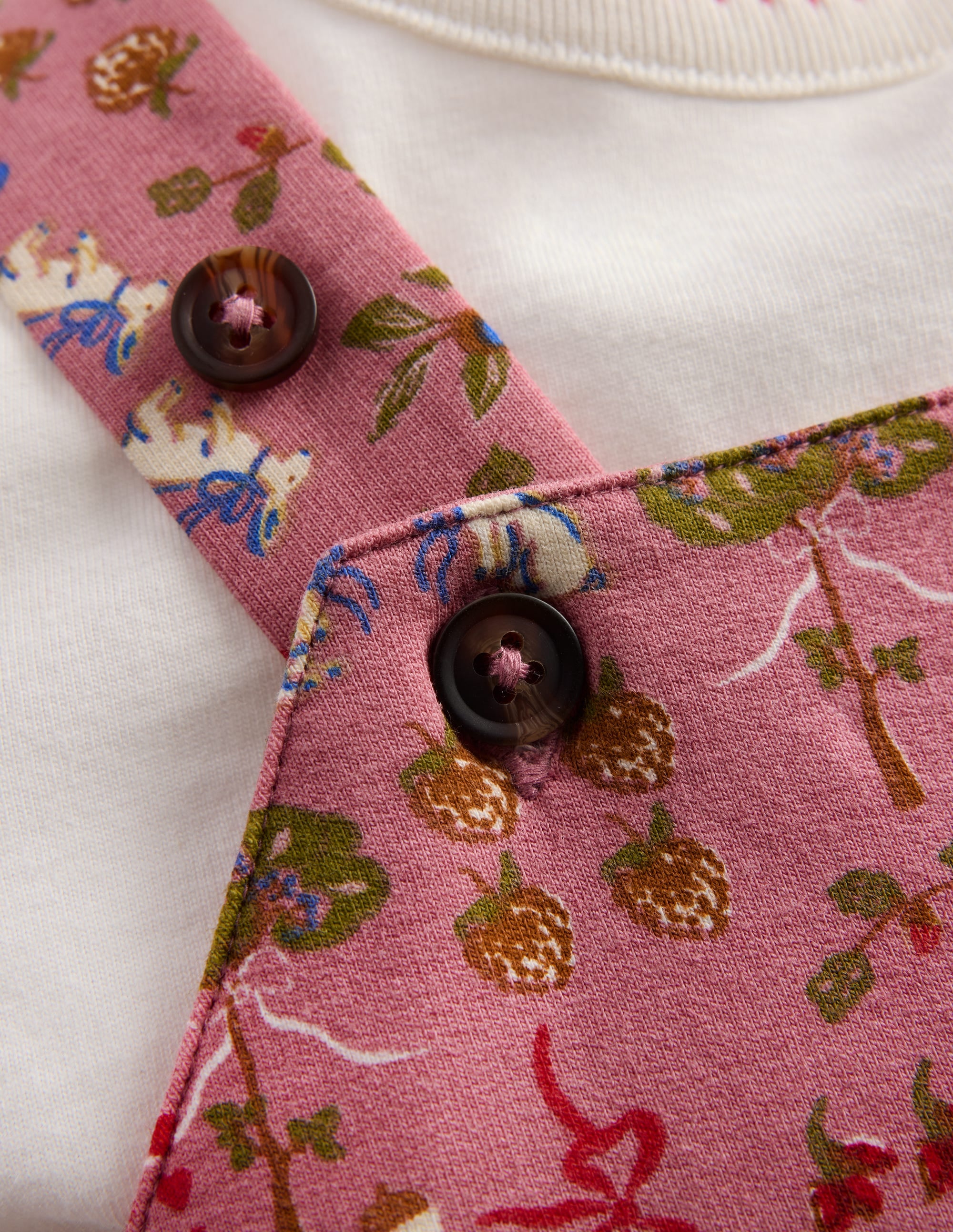 Latzhosen-Set aus Jersey-Rosa Wald - Image 3
