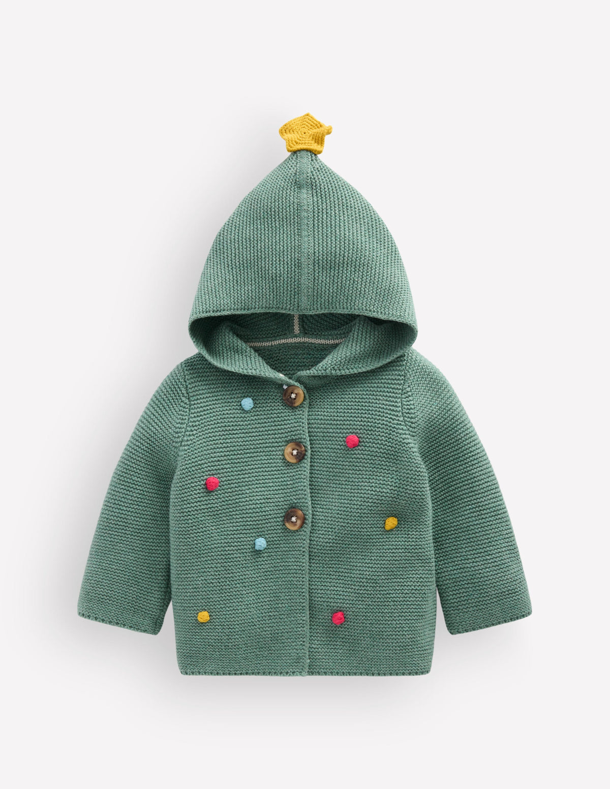 Originelle, gestrickte Baumwolljacke-Grün Weihnachtsbaum - Image 1