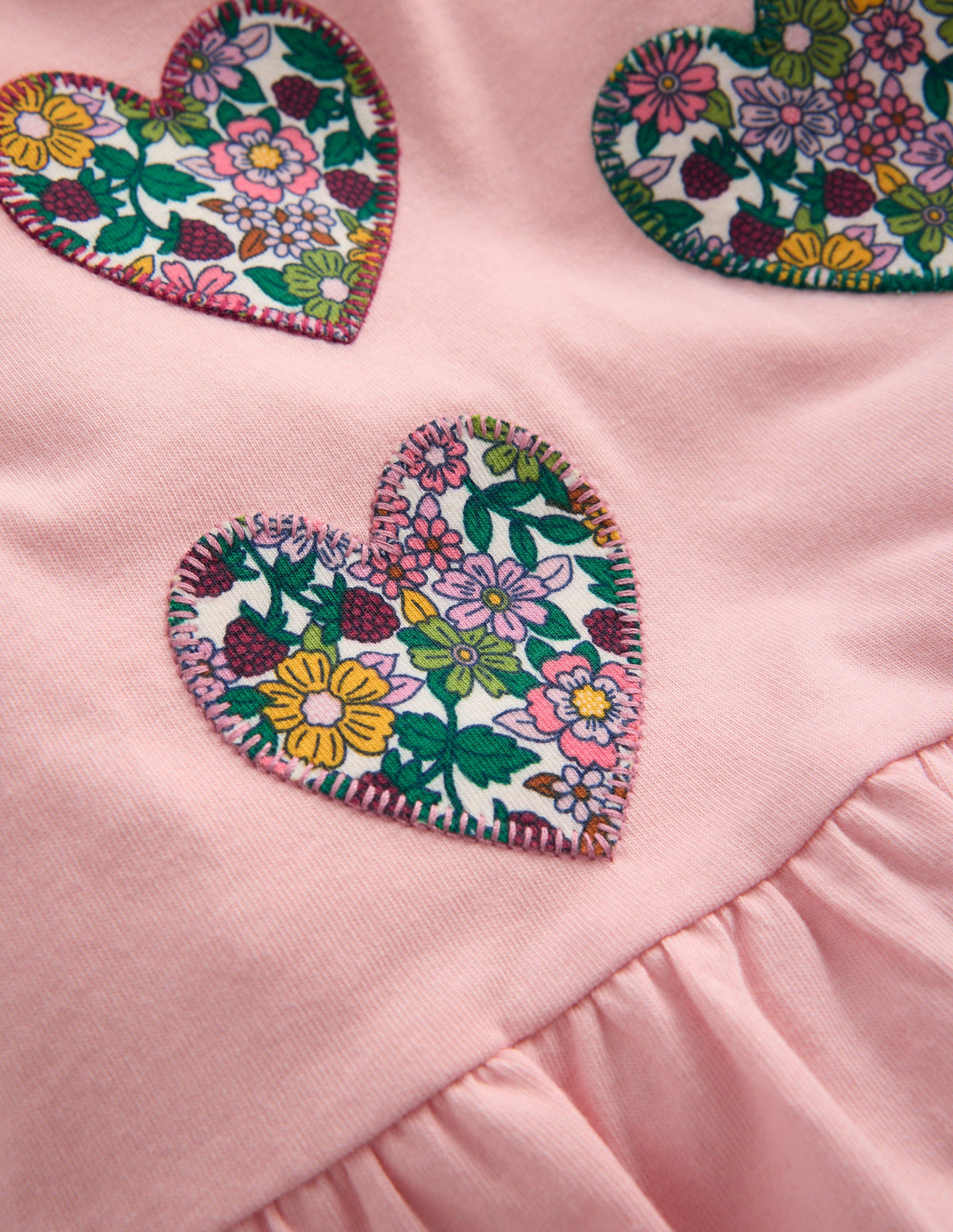 Jersey-Spielset mit Applikation-Herz Bunt Blumenmuster - Image 2