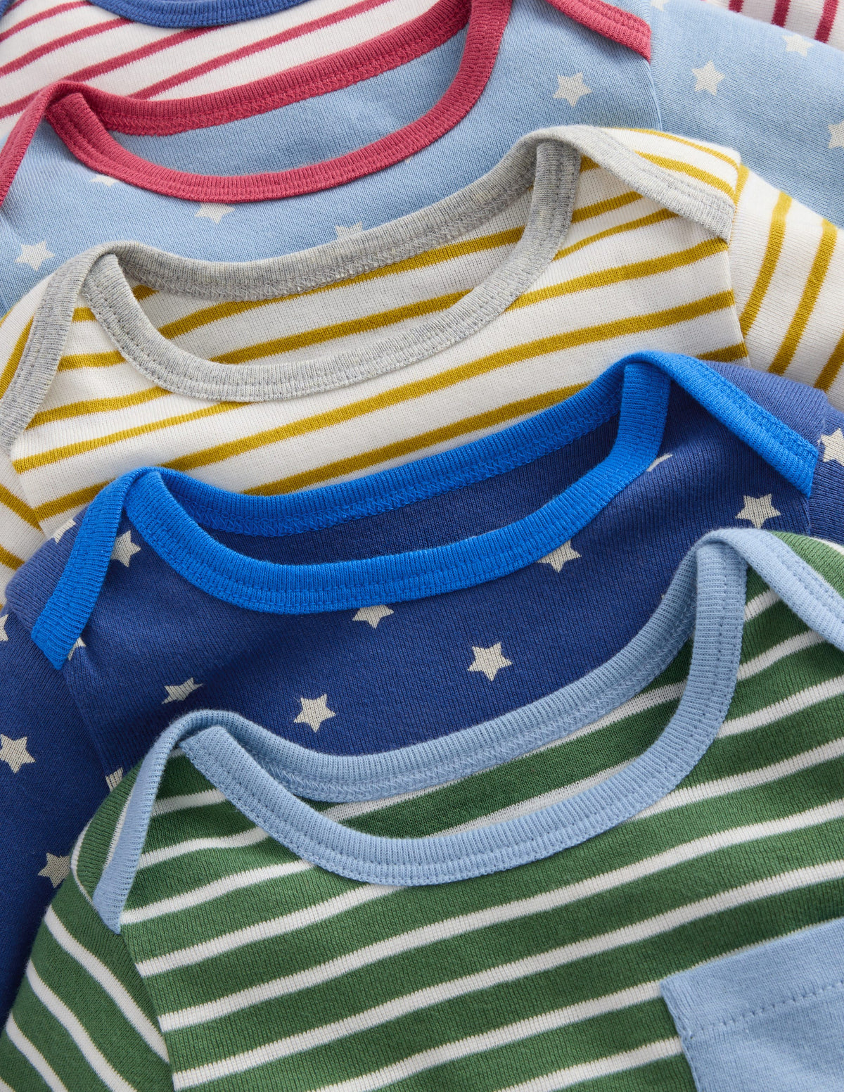 5 bodies en coton-Étoiles multi-3