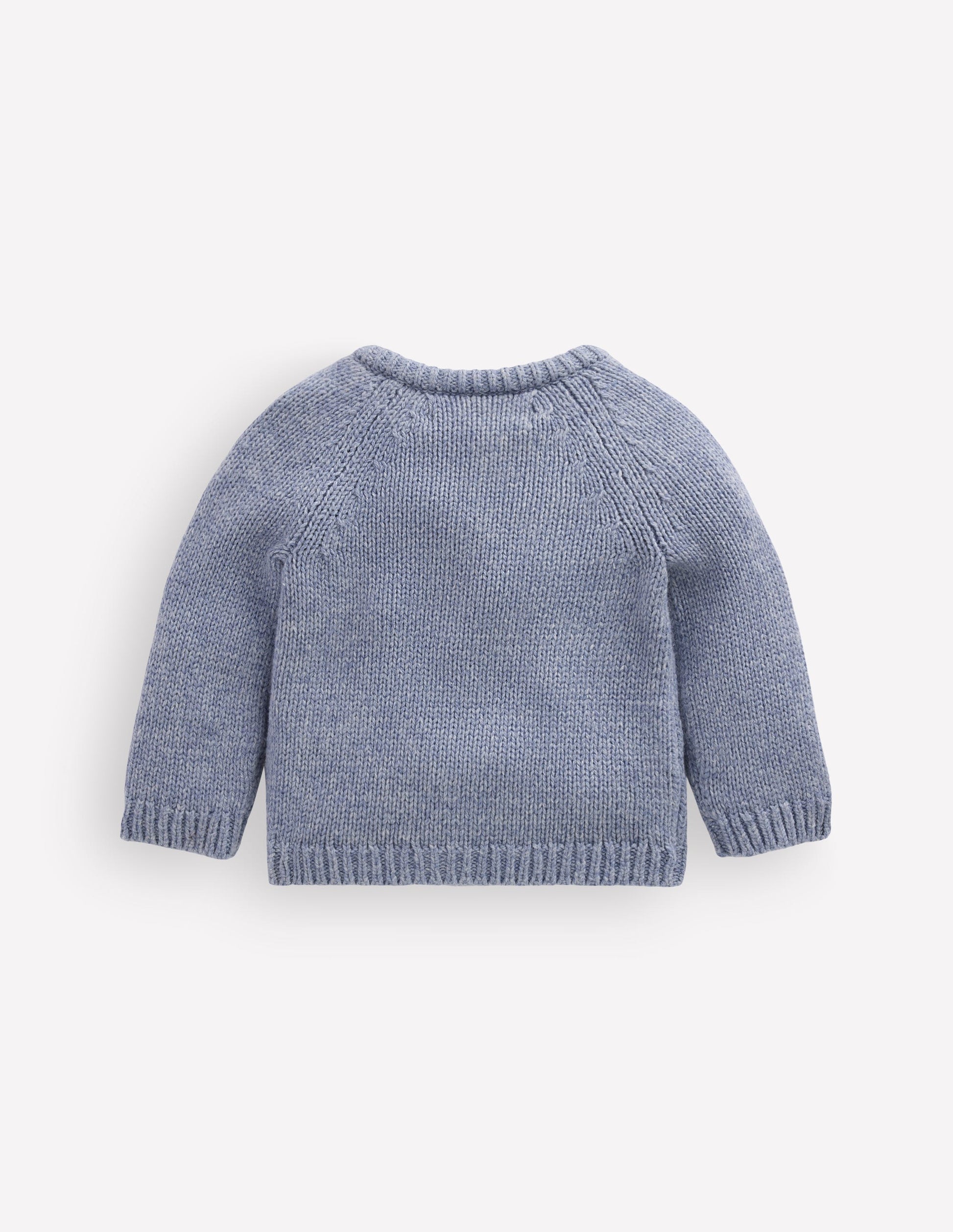 Grobstrickjacke-Gletscherblau Meliert-3