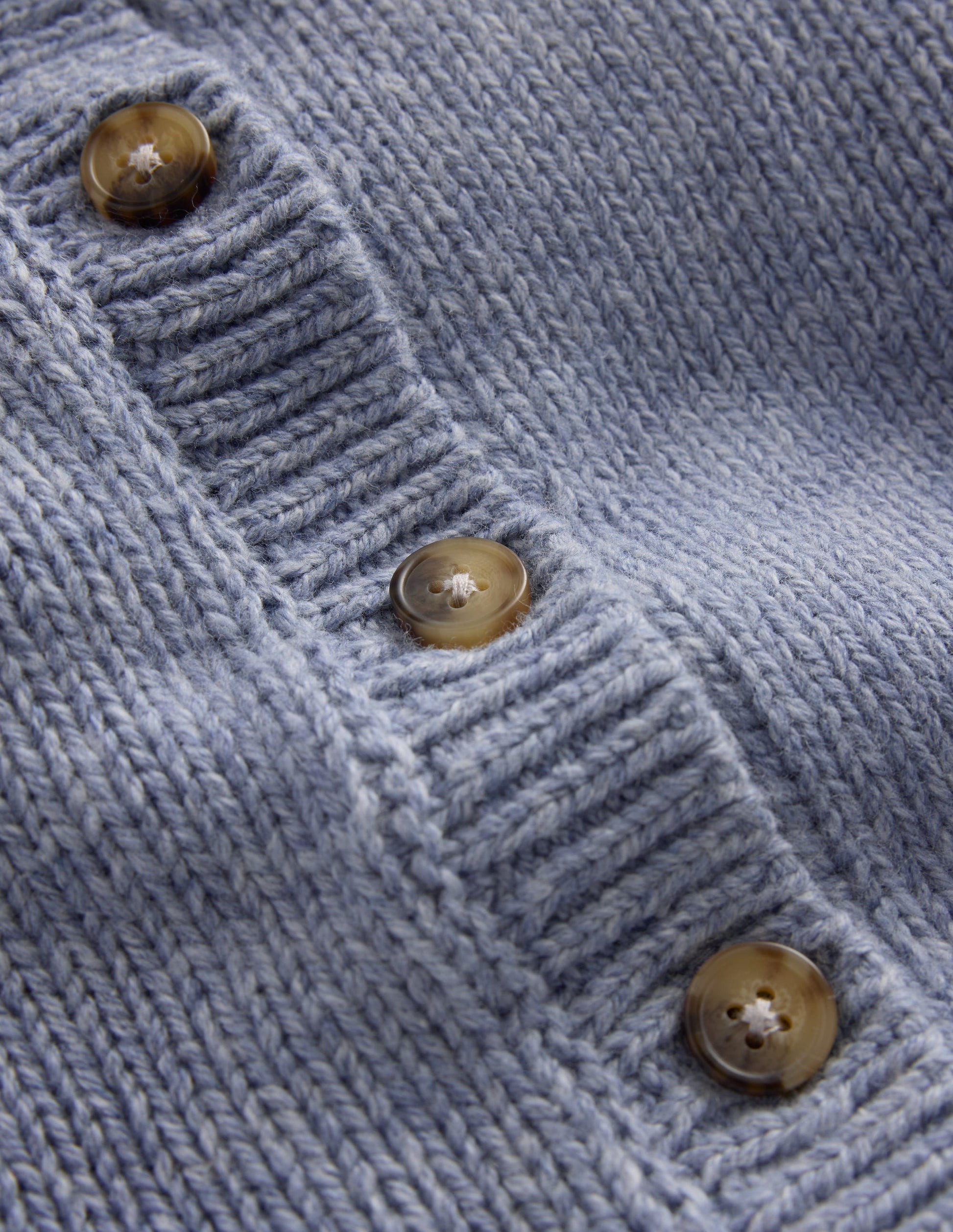 Grobstrickjacke-Gletscherblau Meliert-4
