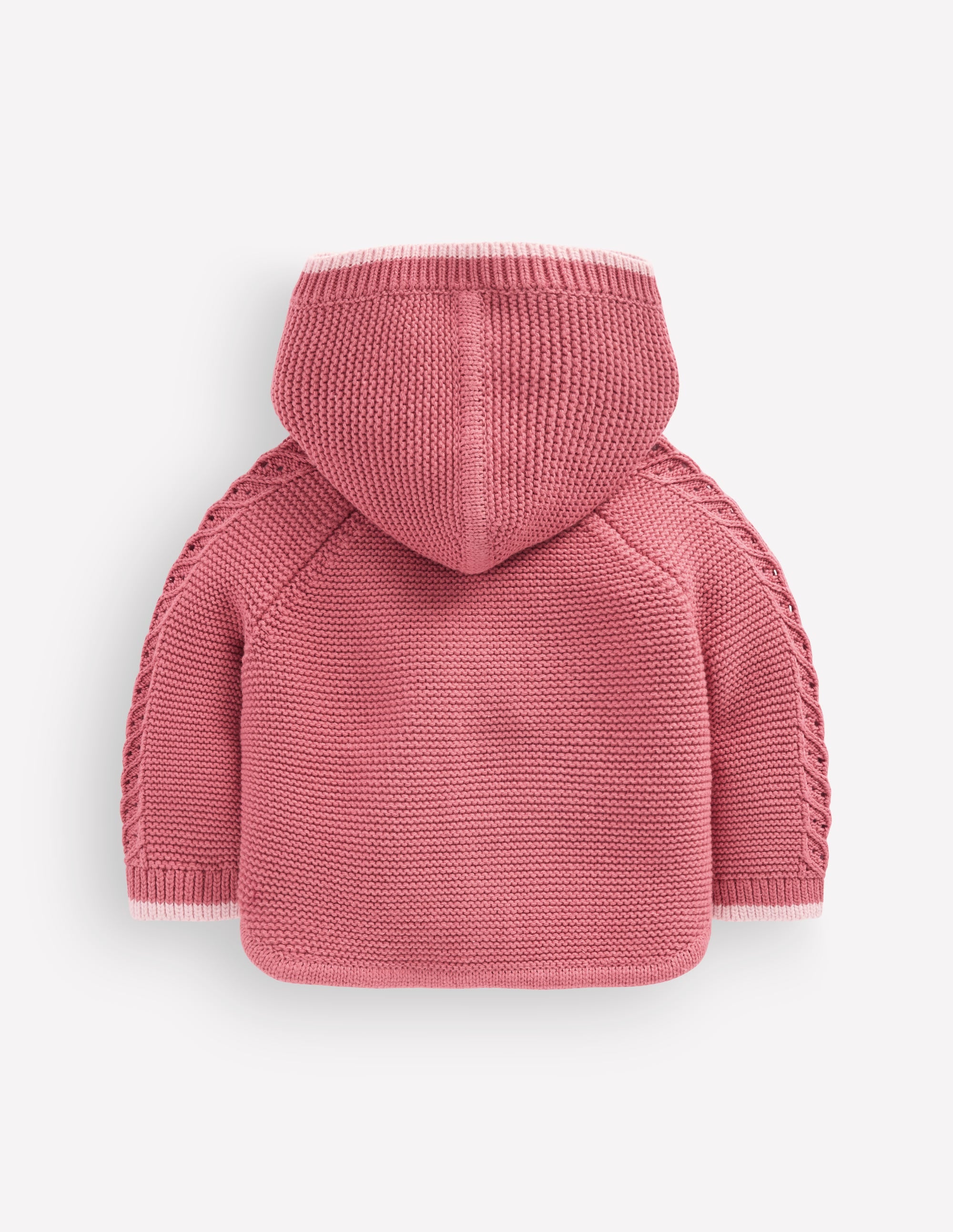 Pretty Cotton Knitted Jacket-Dusty Rose - Image 2