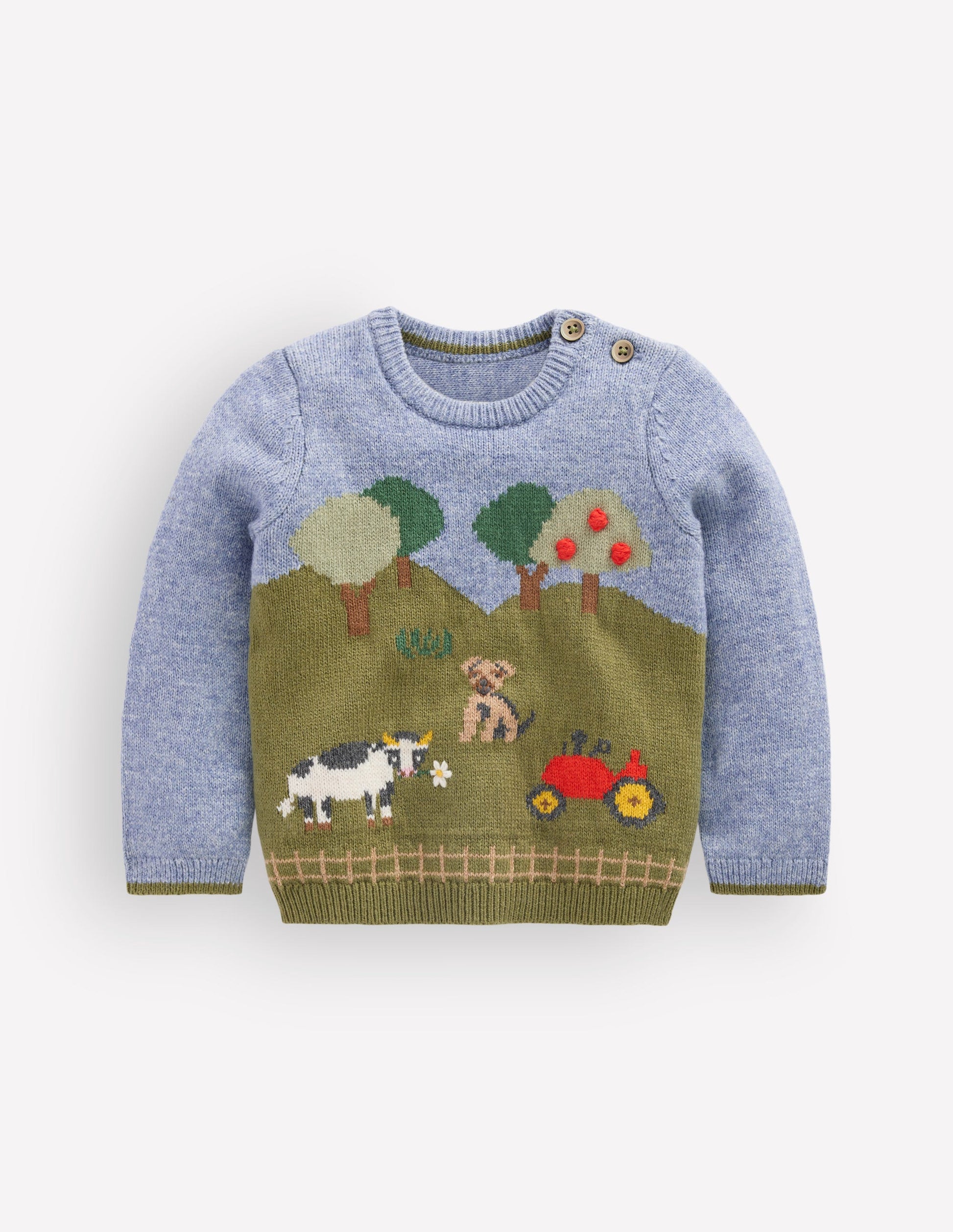 Pull en coton à logo-Scène à la ferme multi-2